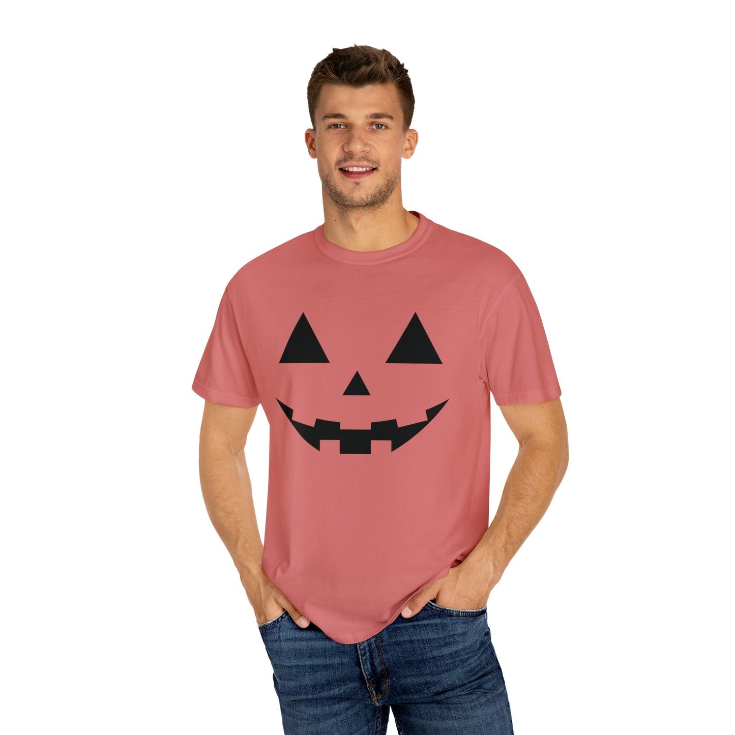 Cute Pumpkin Face Shirt Retro Halloween Tshirt, Vintage Shirt Halloween Shirt Pumpkin Face Halloween Costume Comfort Colors - Giftsmojo