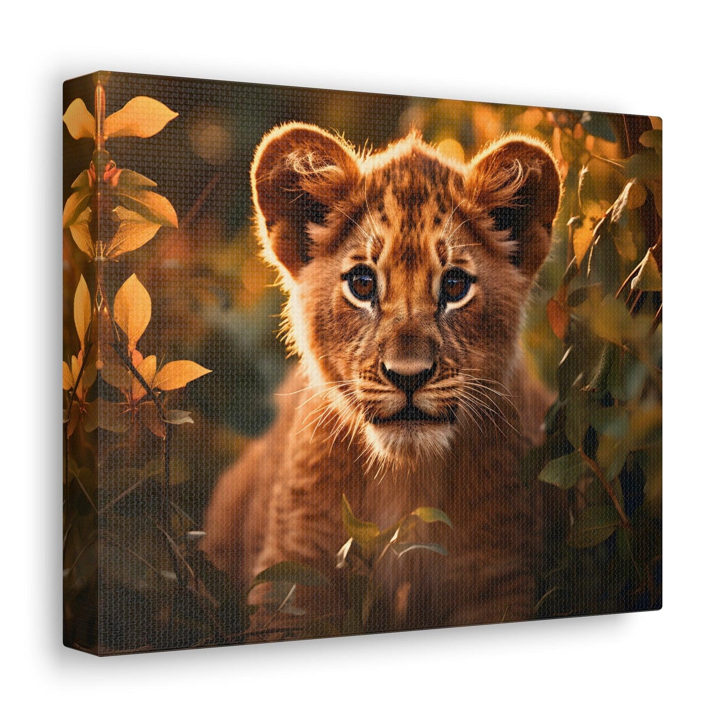 Baby Lion Cub Print Animal Nature Art Safari Nursery Canvas Gallery Wraps Baby Lion Print Large Canvas Art Animal Wall Art Lover Gift - Giftsmojo