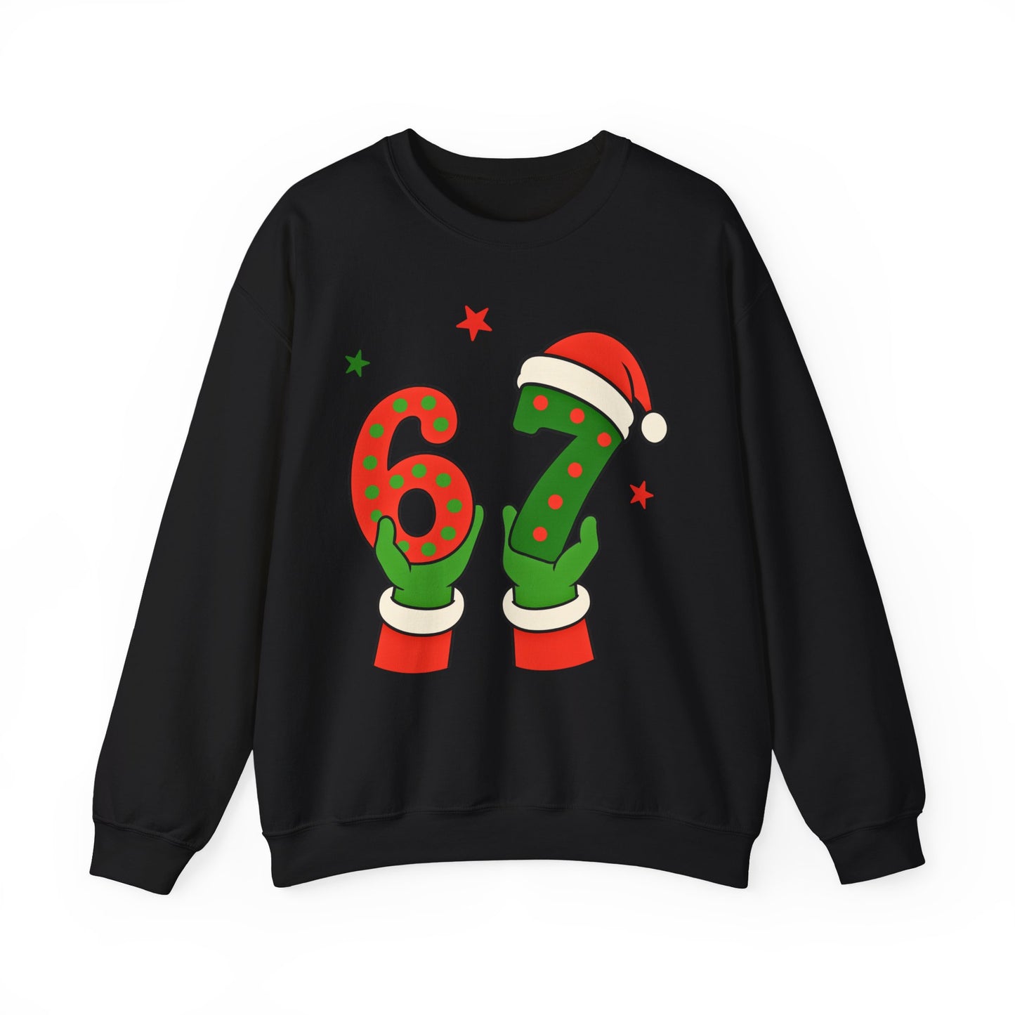 Grinch Hands Holding 'Six Seven' Sweatshirt
