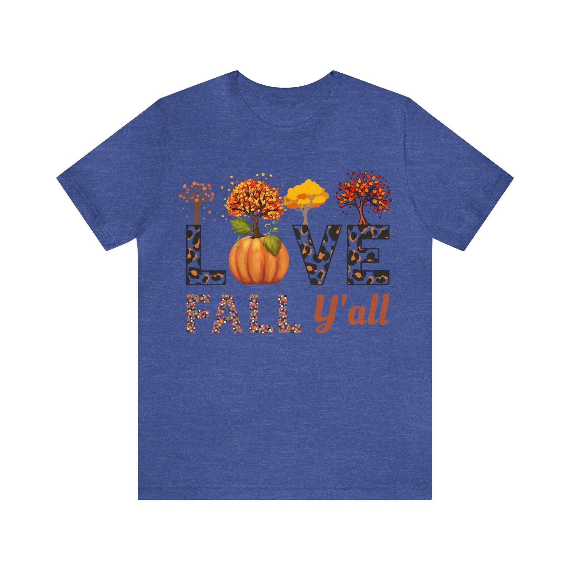 Leopard Print Love Fall Y'all, Fall shirt, Fall lover gift - Giftsmojo