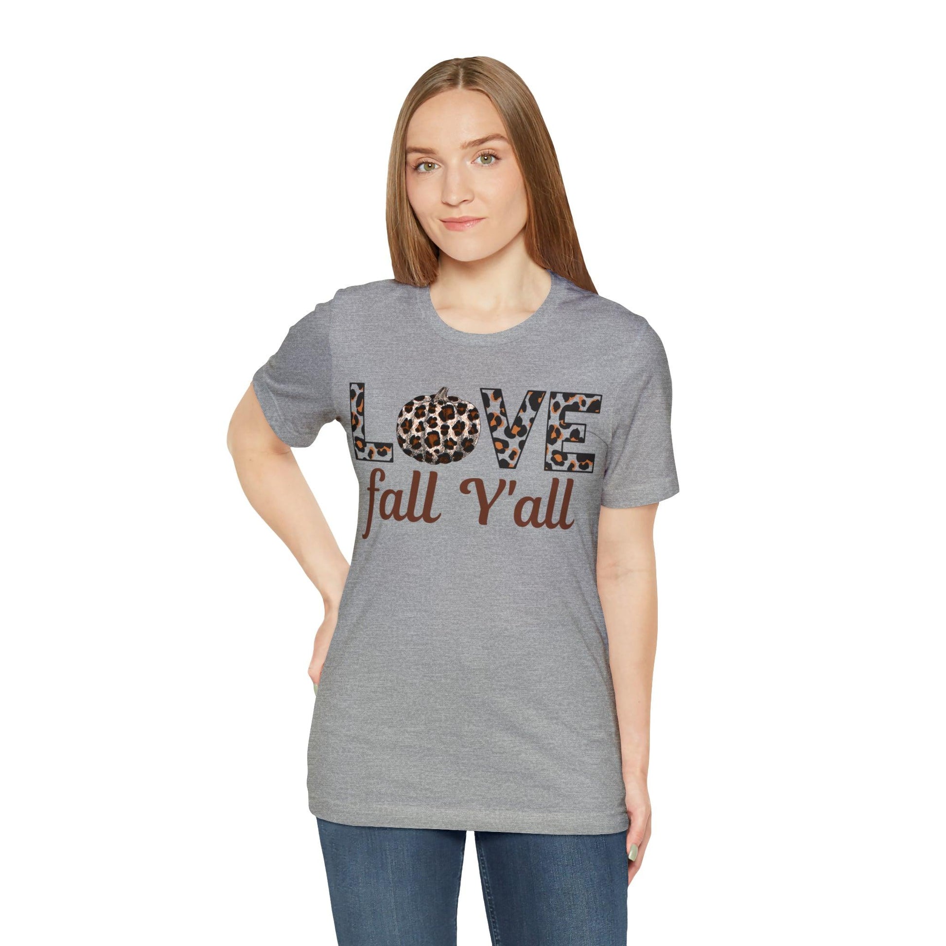 Leopard Print Love Fall Y'all Love Fall shirt Fall lover gift - Giftsmojo