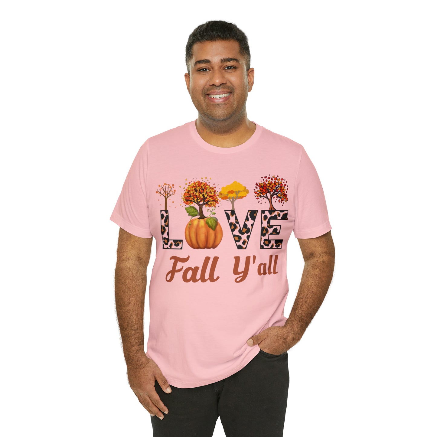 Leopard Print Love Fall Y'all, Fall shirt, Fall lover gift, Nature lover gift.