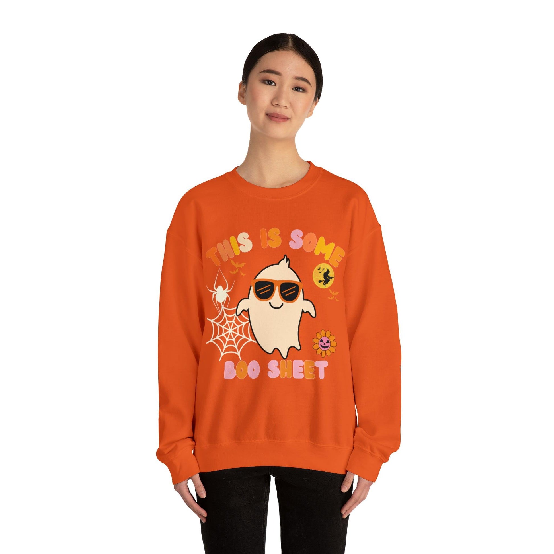 This Is Some Boo Sheet Ghost Sweatshirt Cute Ghost Sweatshirt Boo Ghost Sweatshirt Gift Shirt Funny Halloween Shirt Spooky Season Shirt - Giftsmojo