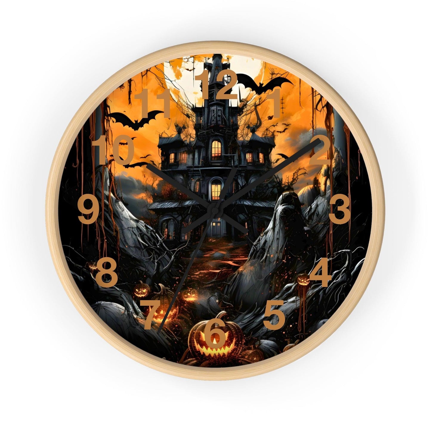 Halloween Ghost Wall Clock Halloween Wall Clocks Halloween Clock Fall Clock Halloween Decor Home decor - Giftsmojo