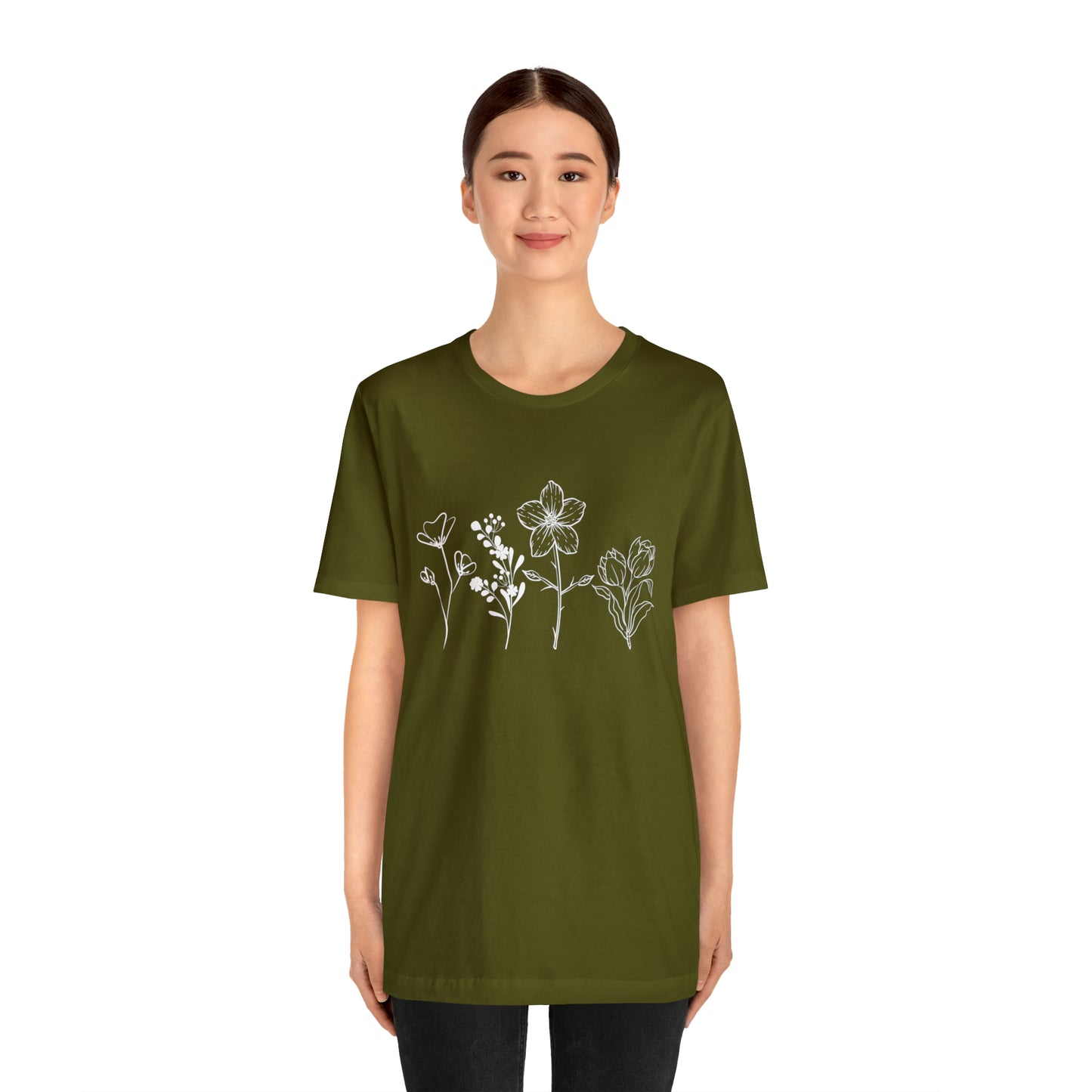 Wildflower Tshirt, Wild Flowers Shirt, Floral Tshirt, Flower Shirt, Gift for Women, Ladies Shirts, Best Friend Gift, Plant Mom shirt Garden