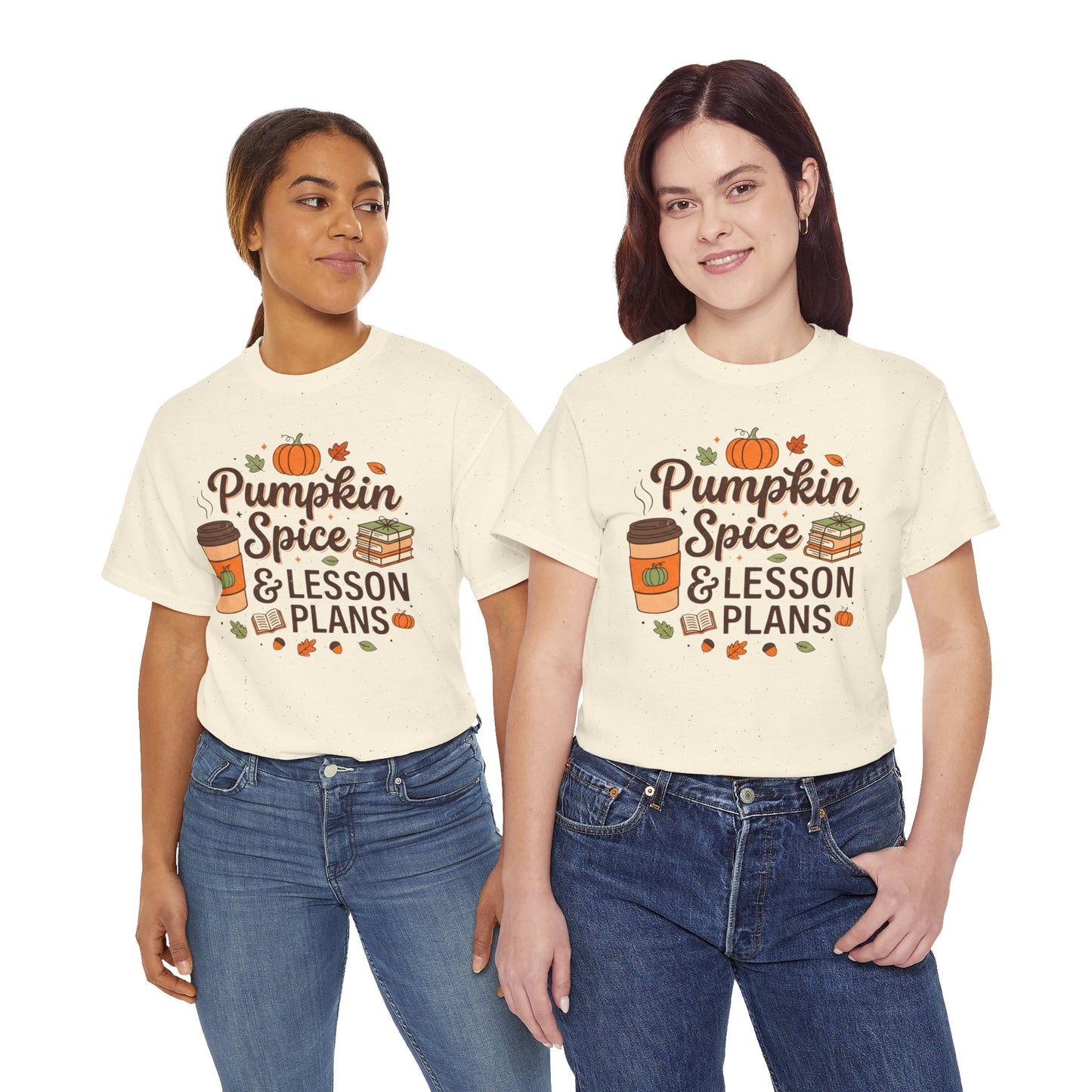 Pumpkin Spice & Lesson Plans Tee — Fall Teacher Coffee Shirt