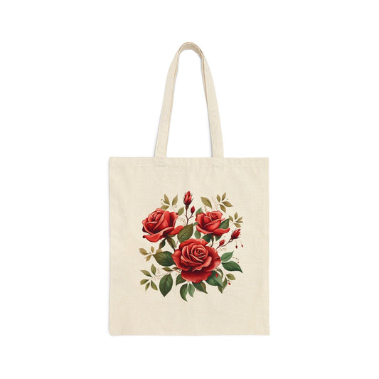 Christmas Bag Floral Tote Bag Christmas Flower Totes Canvas Tote Bag Shopping Bag Gift For Women Totes Birthday Gift Bag Bridal Gift Tote Bag - Giftsmojo