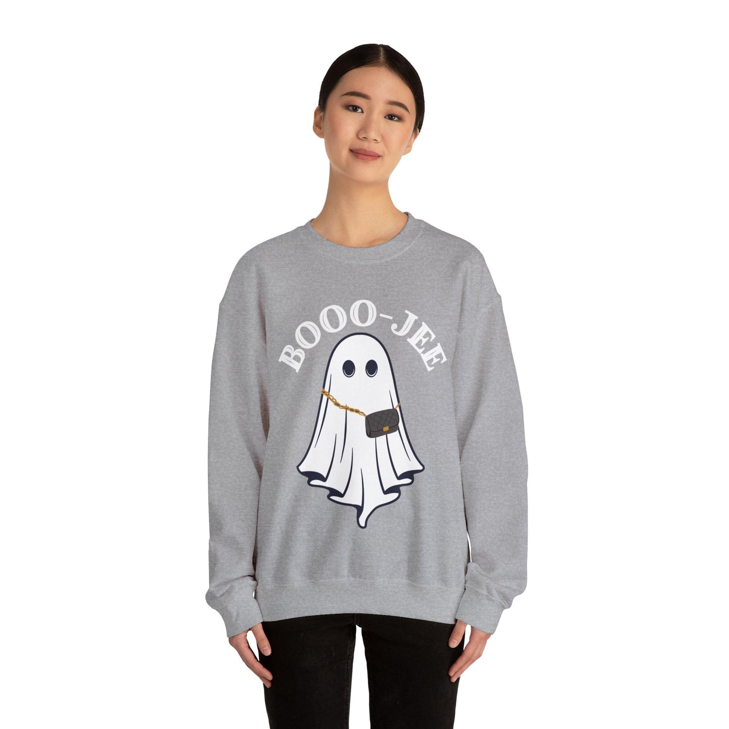 Booo-Jee Halloween Sweatshirt, Boo Halloween Sweatshirt, Spooky Ghost Sweatshirt, Boo Jee Shirt, Halloween Ghost Sweatshirt, Halloween Boo Shirt - Giftsmojo