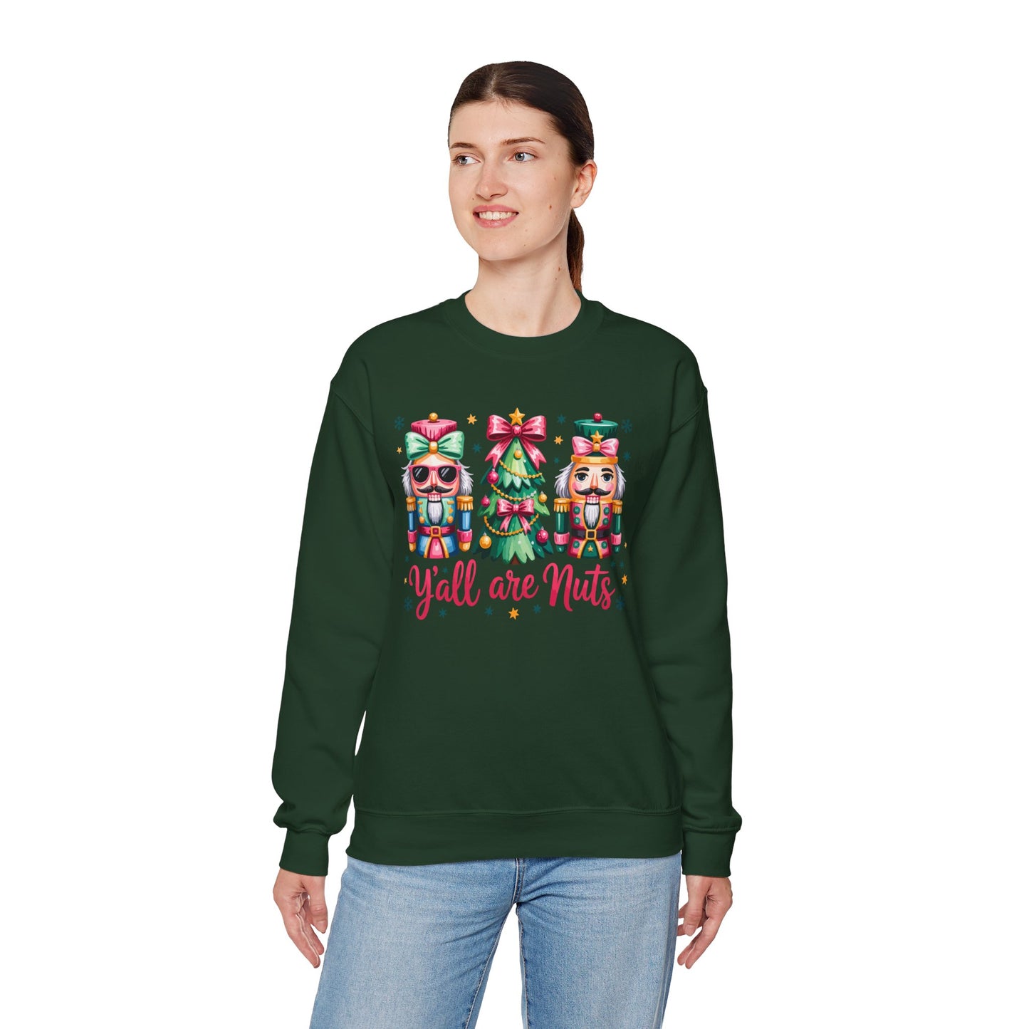 Nutcracker Characters and Christmas Tree Sweatshirt | Holiday Crewneck