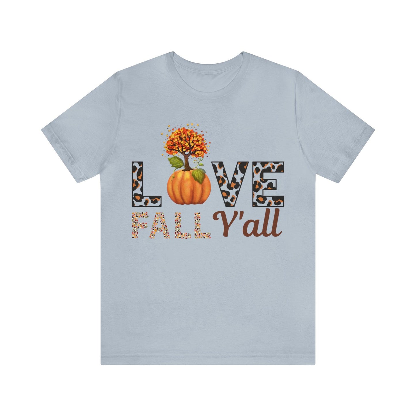 Leopard Print Love Fall Y'all shirt, Autumn Shirt, Fall shirt, Fall Gift - Giftsmojo