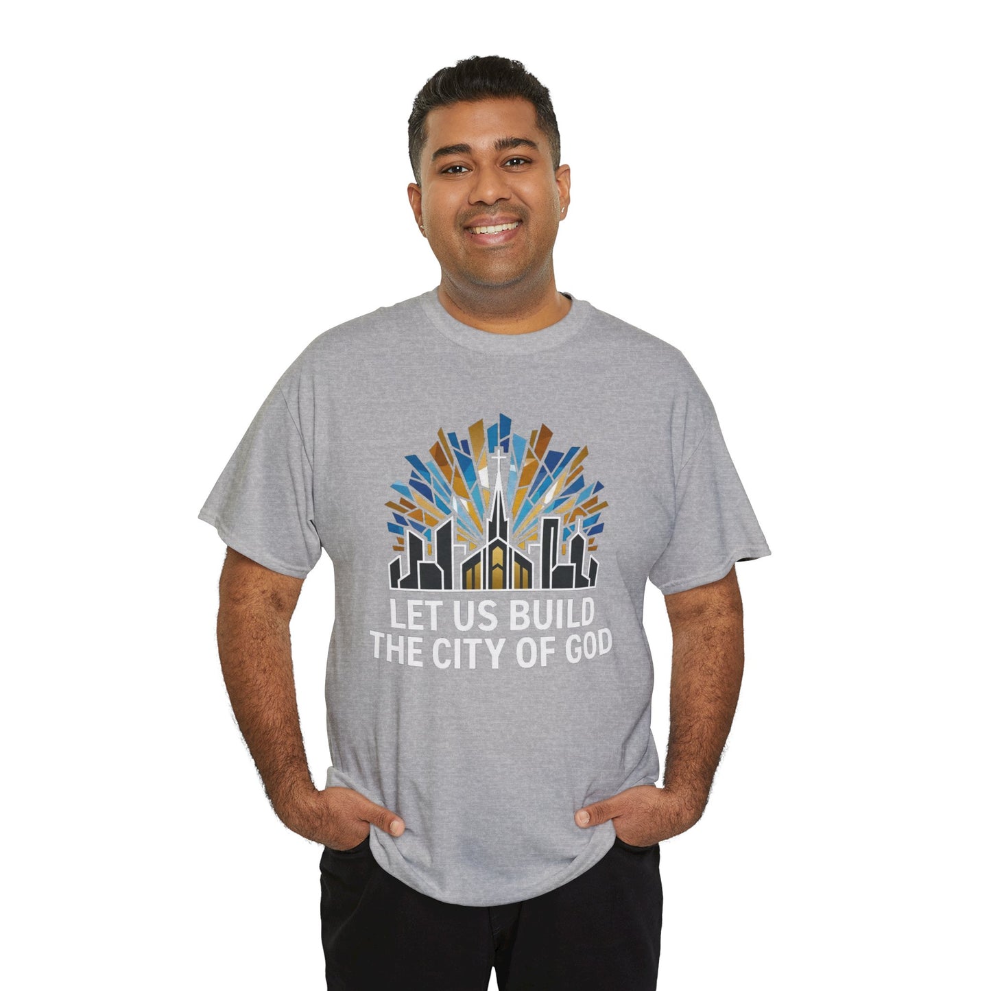 Let Us Build The City of God T-Shirt — Christian Faith Urban Church Tee