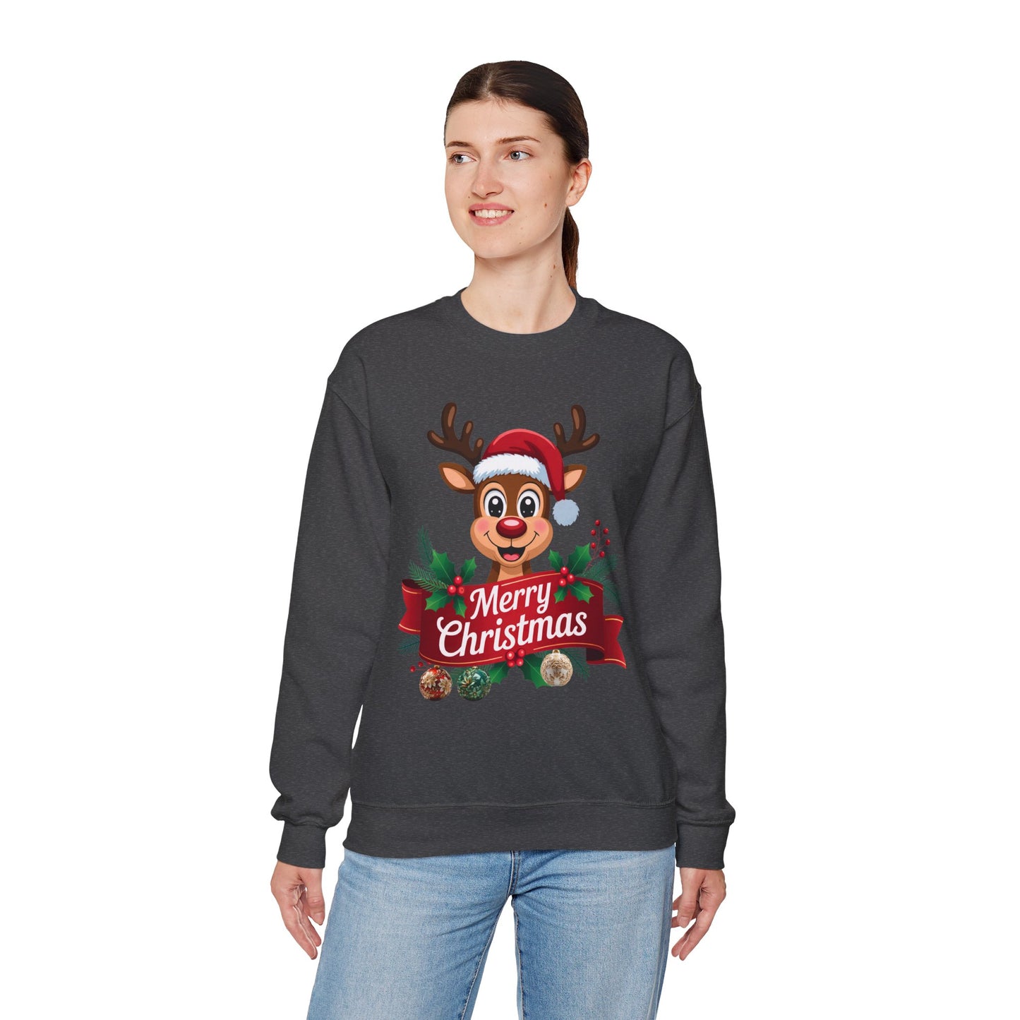Christmas Reindeer Crewneck Sweatshirt