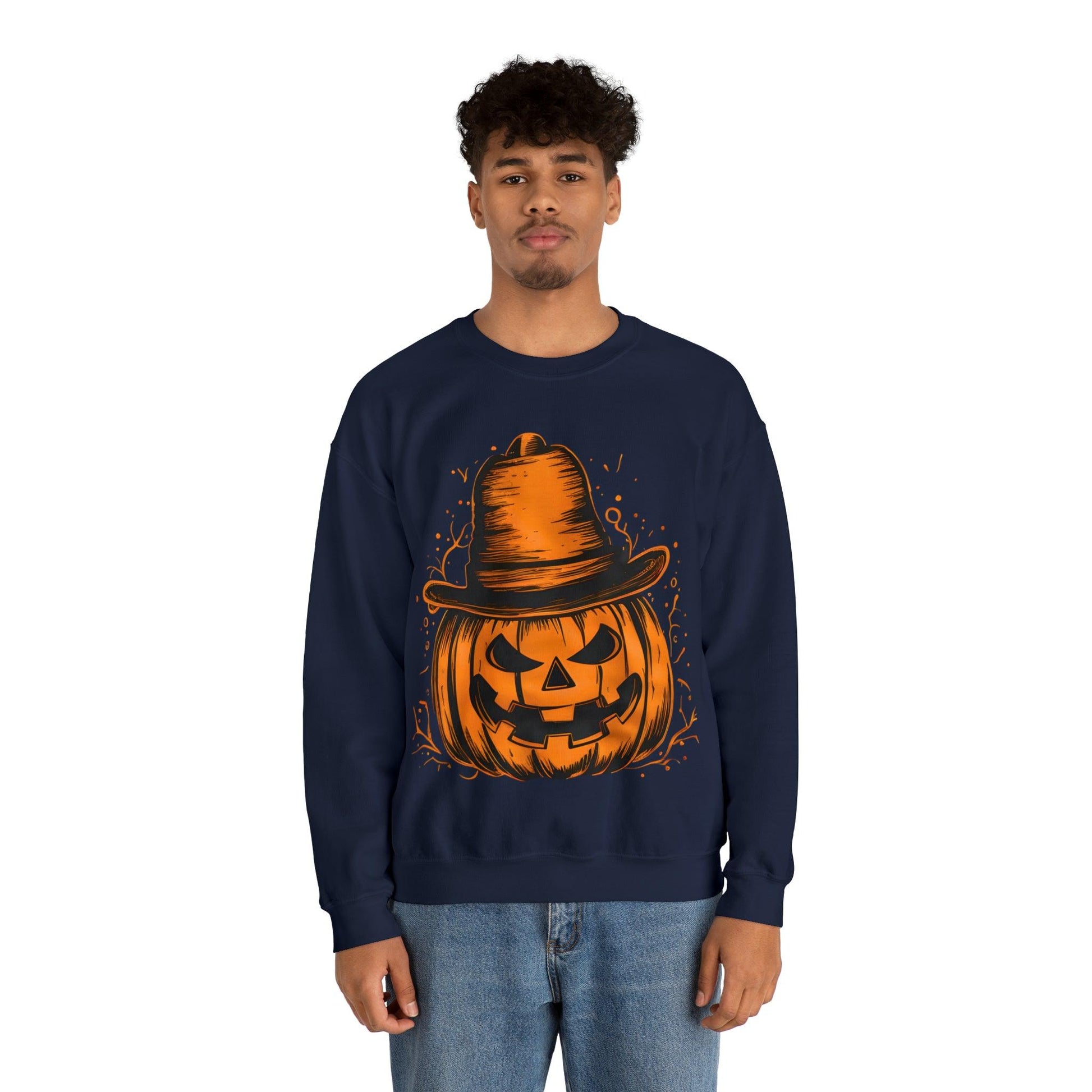 Scary Jack O Lantern Retro Halloween Sweatshirt: A Spooky Classic - Giftsmojo