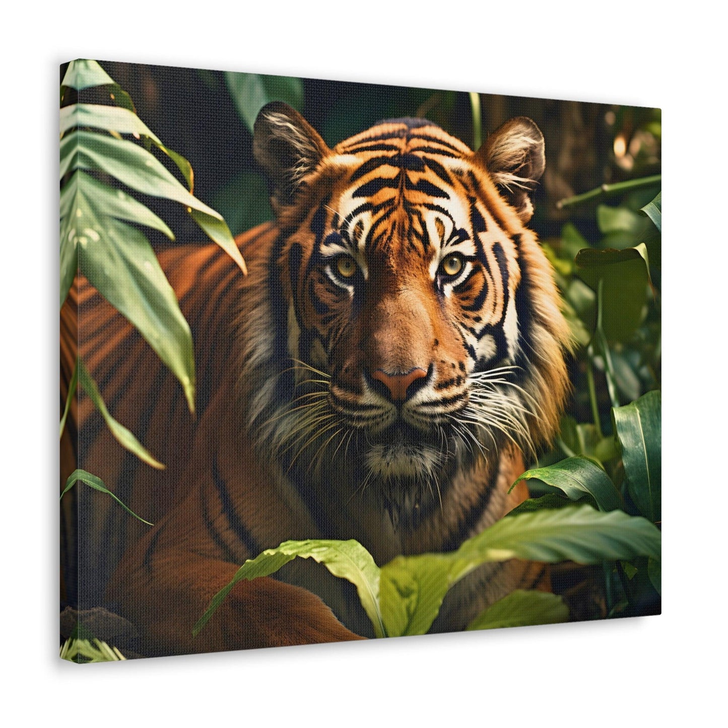 Tiger In Nature Art Canvas Gallery Wraps Tiger Print Large Canvas Art Animal Wall Art minimalist Wall Art Lover Gift - Giftsmojo