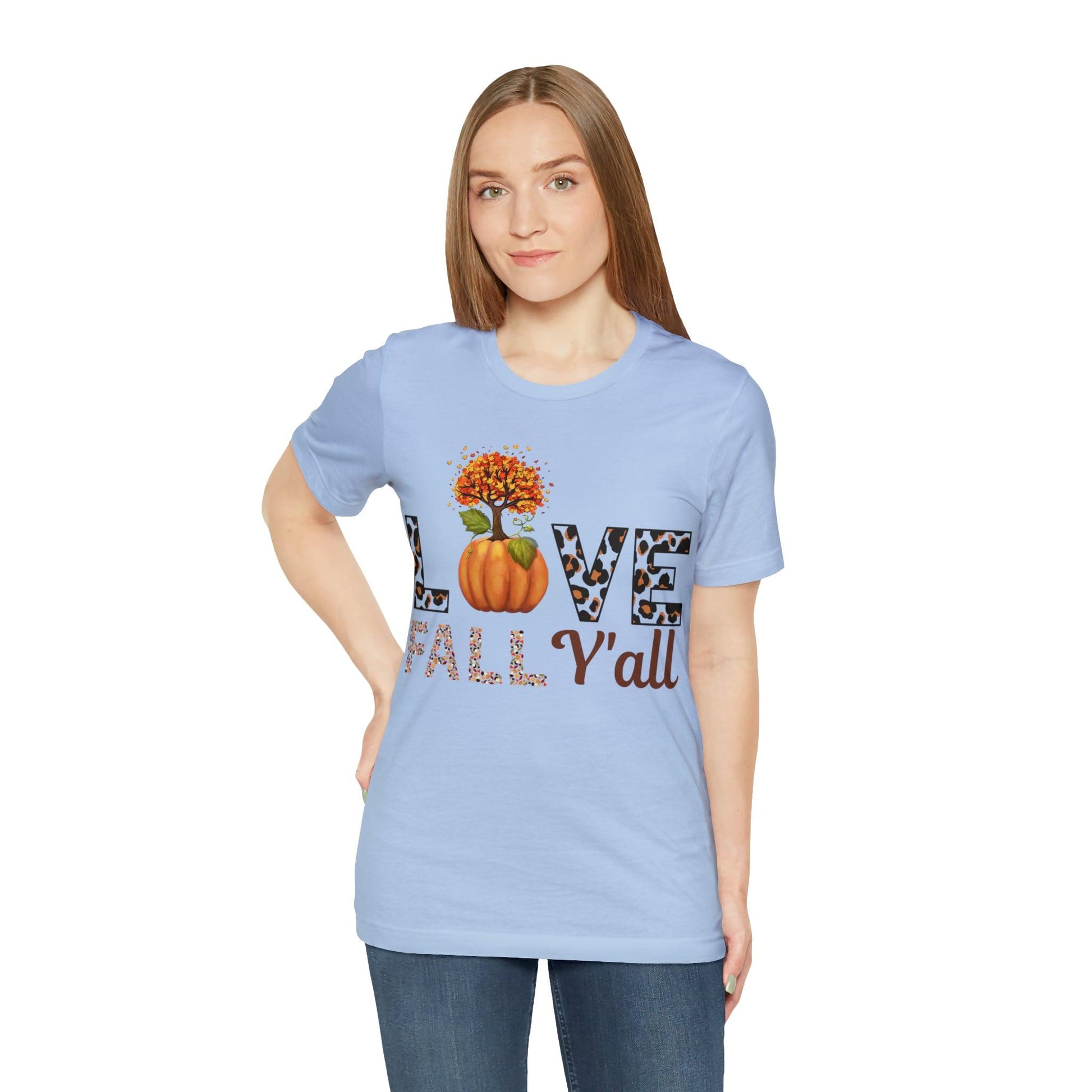 Leopard Print Love Fall Y'all shirt, Autumn Shirt, Fall shirt, Fall Gift - Giftsmojo