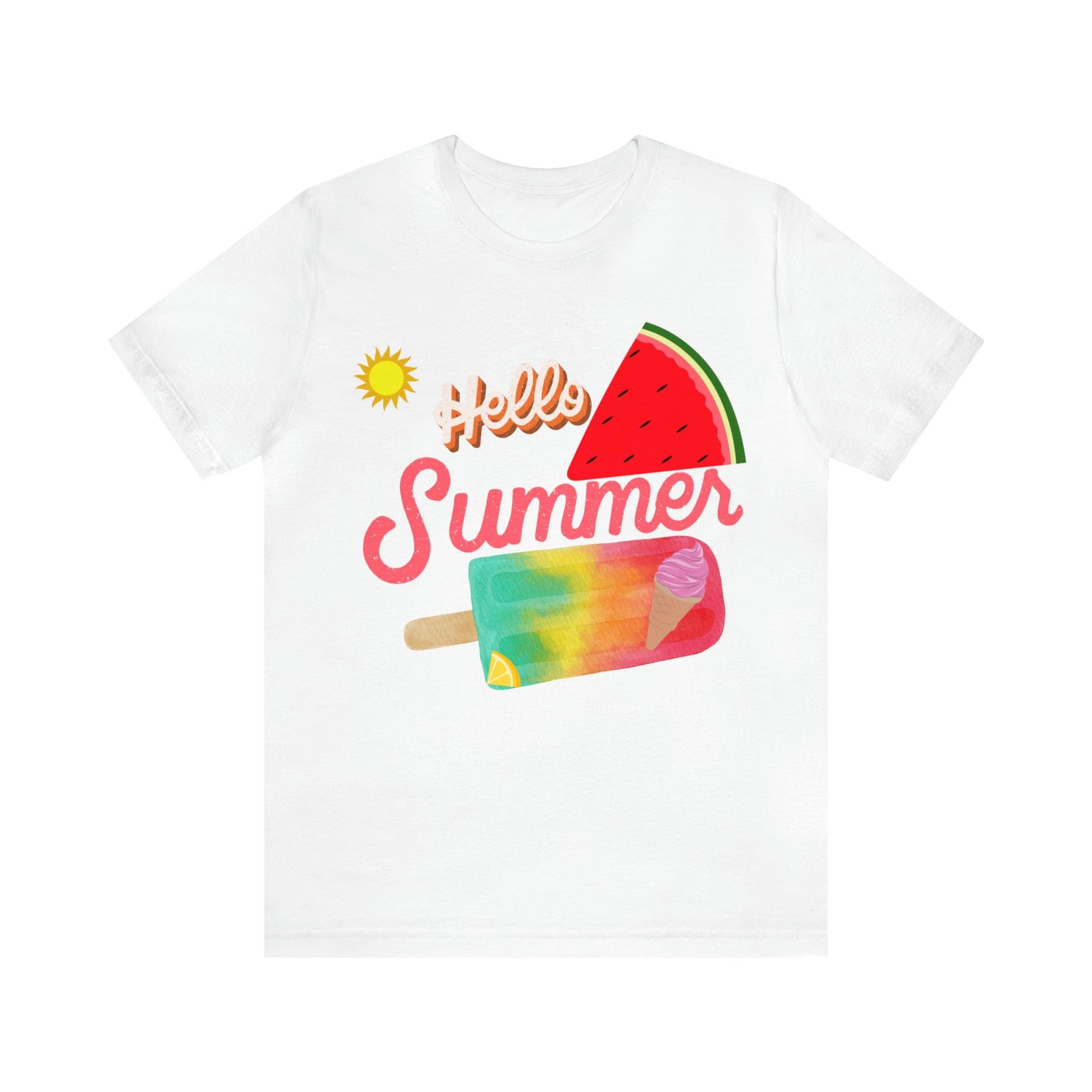 Hello Summer Shirt, Hello Summer, Summer shirts for women and men, Funny Shirt, Summer Vibes, Trendy Fashion, Summertime Fun - Giftsmojo