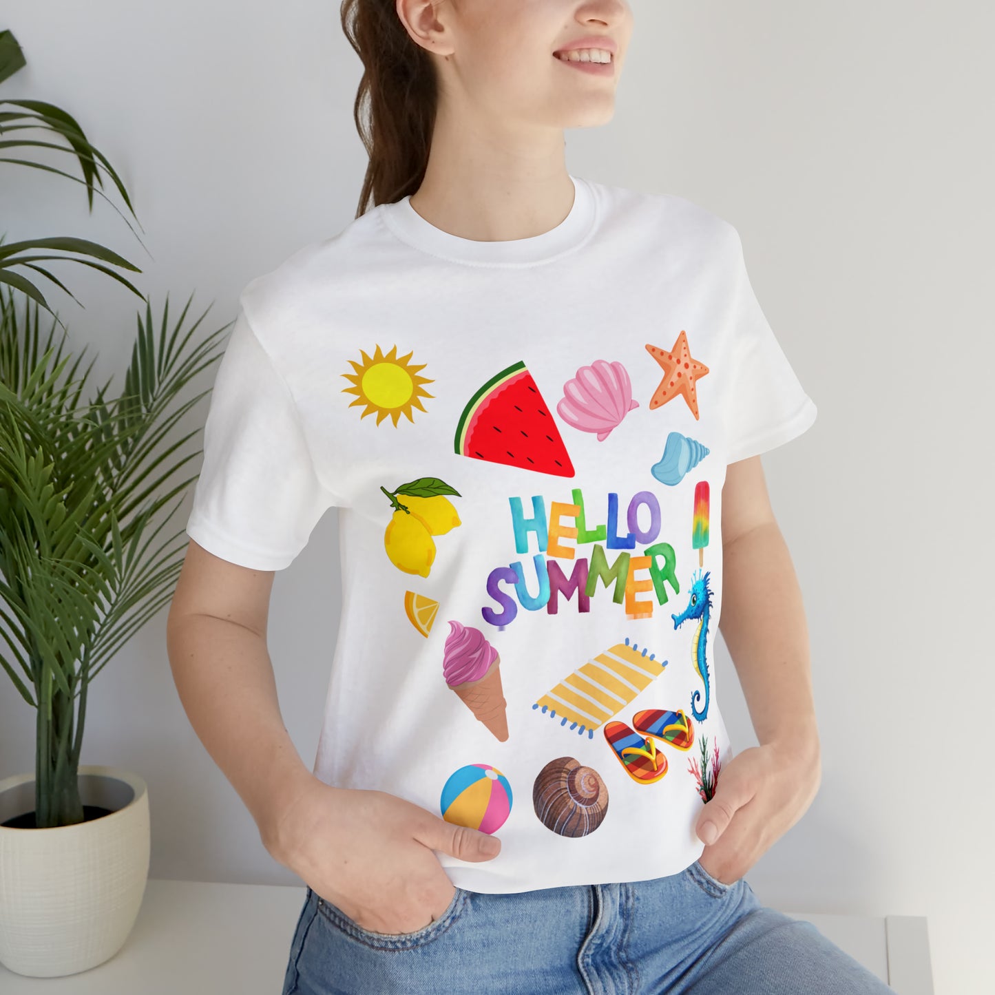Hello Summer shirt, Funny Summer shirts for women and men, Summer Casual Top Tee