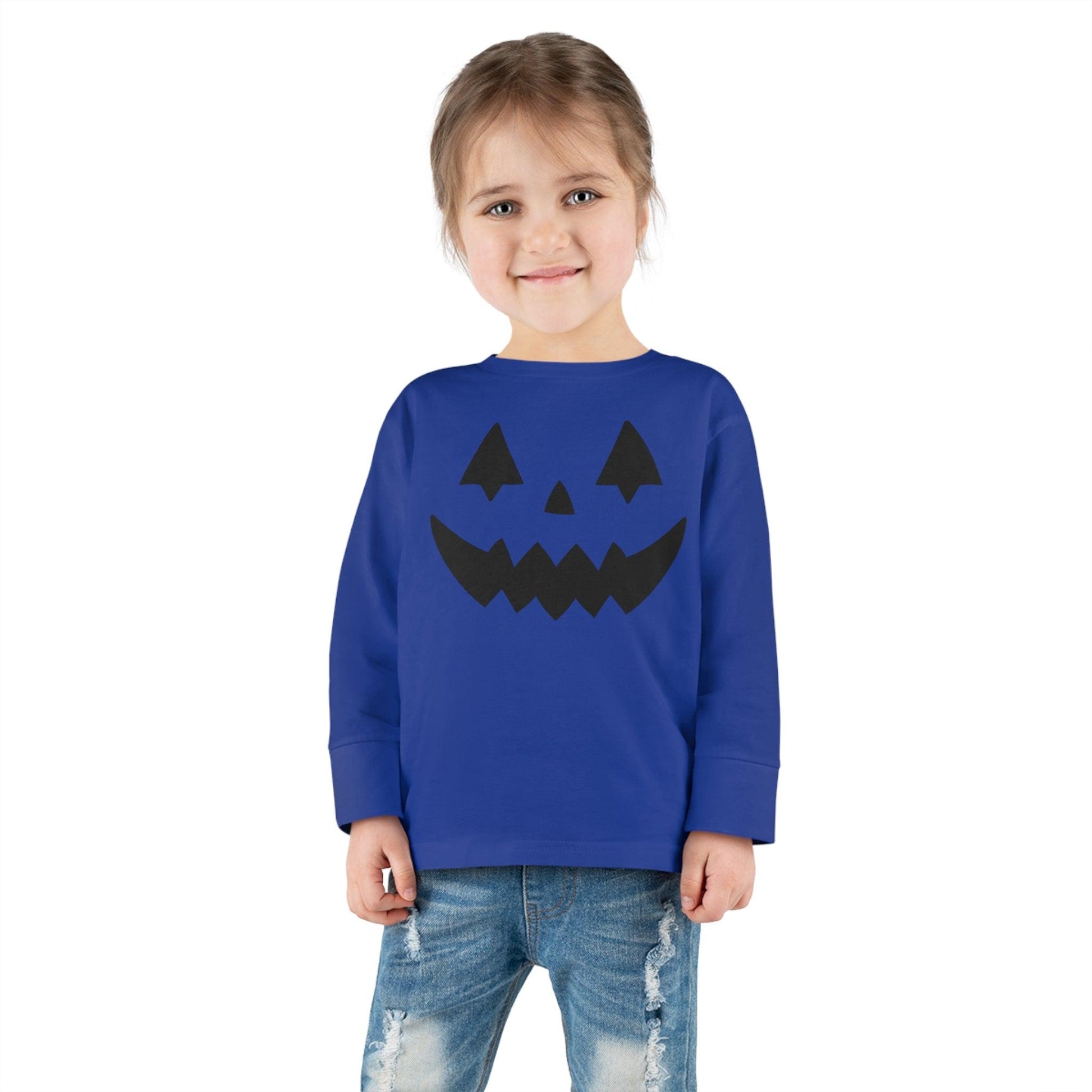 Kids scary Faces Halloween Pumpkin Face Shirt Kids Jack O Lantern Shirt Kids Halloween Shirt Kids Long Sleeve Trick or Treat Outfit for Halloween - Giftsmojo