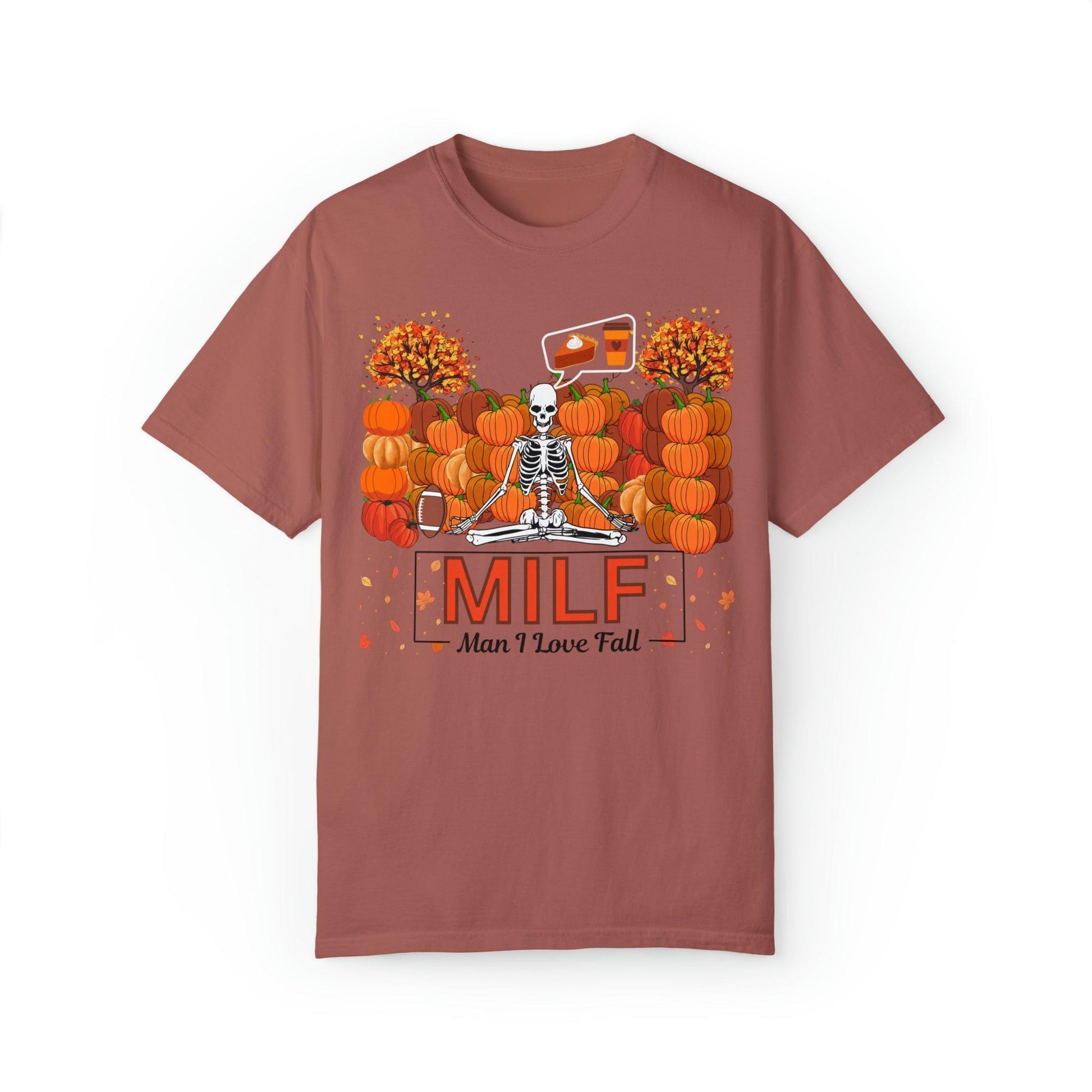 MILF Man I love Fall Gift for Fall Funny Fall Shirts Gift Pumpkin Comfort Colors Shirt - Giftsmojo