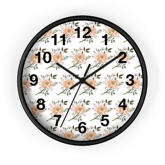 Flower wall clock, Wall clock. Floral Wall Clock, Home decor gift, House Warming gift, unique Gift, Mom gift - Giftsmojo