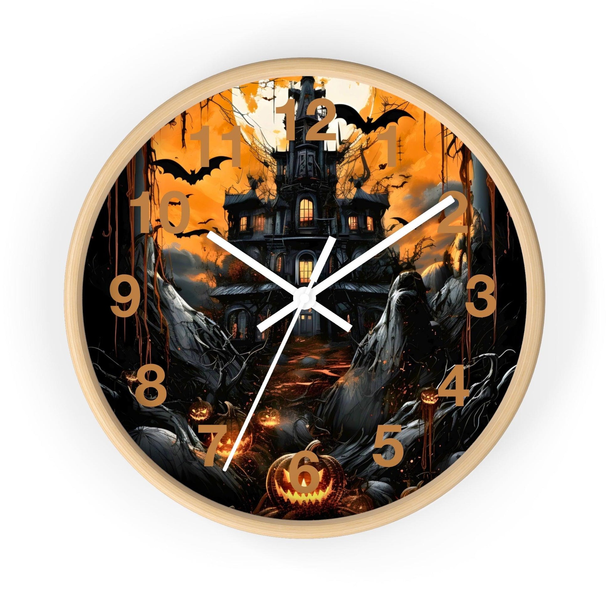 Halloween Ghost Wall Clock Halloween Wall Clocks Halloween Clock Fall Clock Halloween Decor Home decor - Giftsmojo