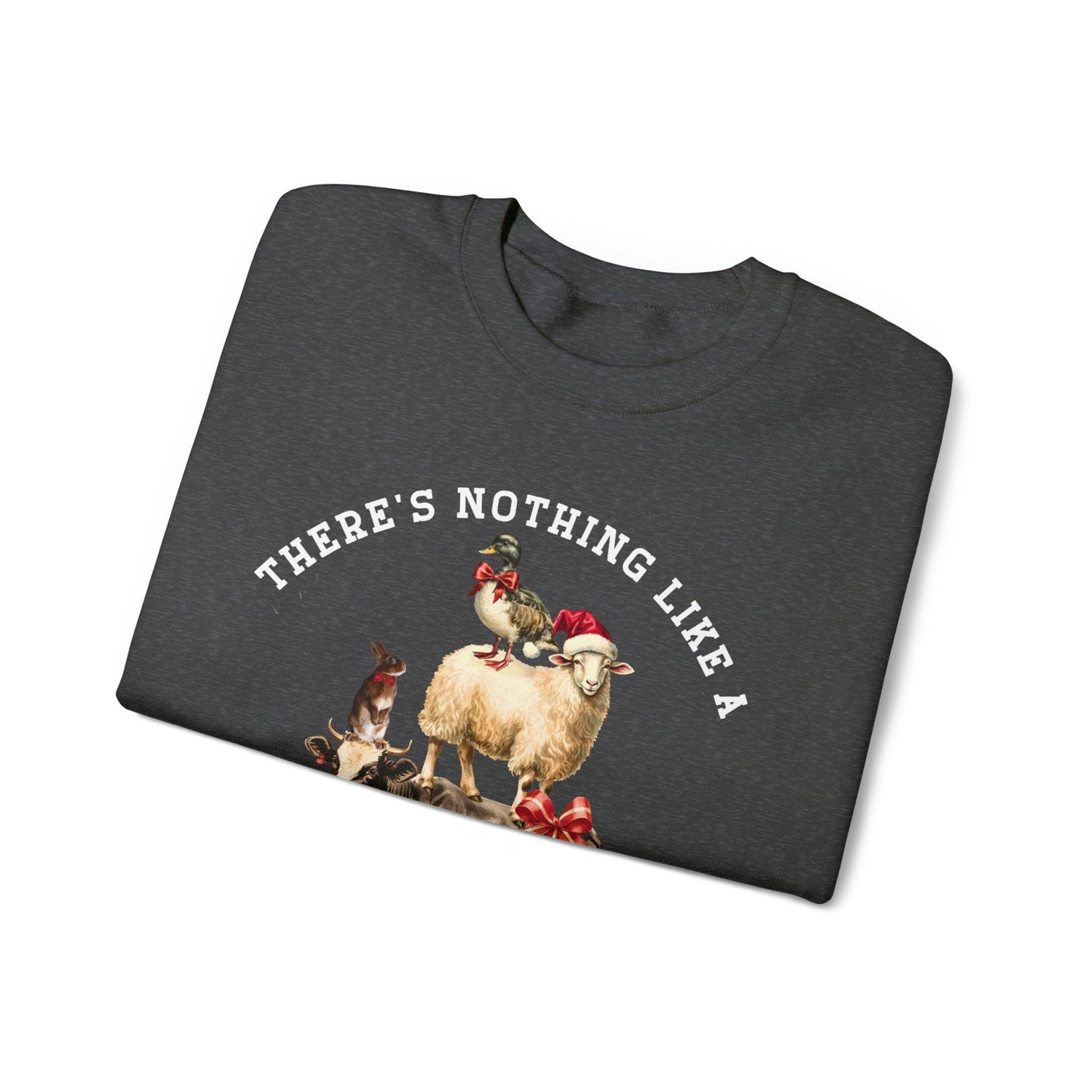 There's Nothing Like Christmas On The Farm Christmas Sweatshirt Farm Christmas Farm Sweatshirt Christmas Sweater Trendy Christmas Shirt Farmers - Giftsmojo