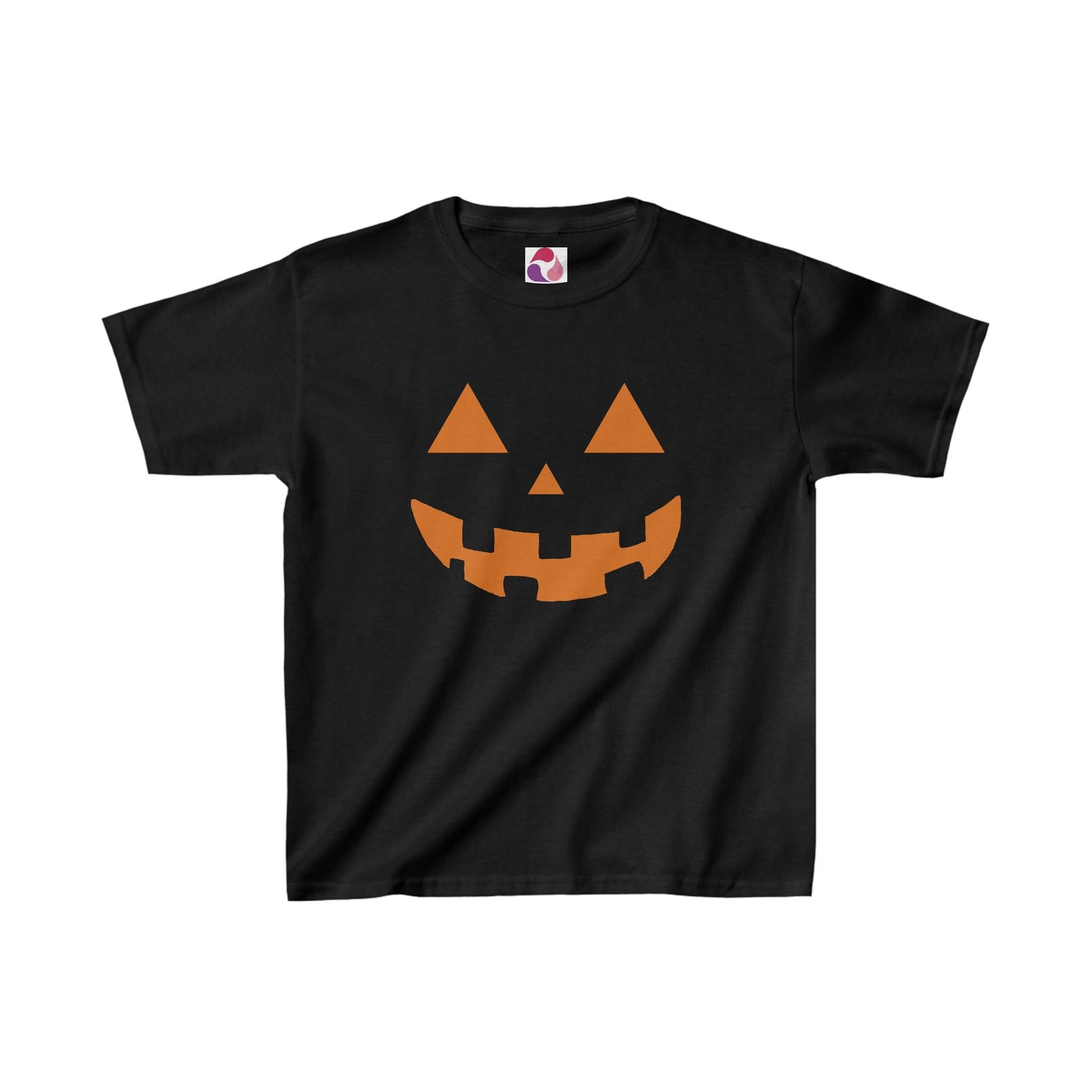Kids Pumpkin Face Tee Kids Halloween Costume Halloween shirt for Halloween Infant Kids Heavy Cotton™ Tee - Giftsmojo