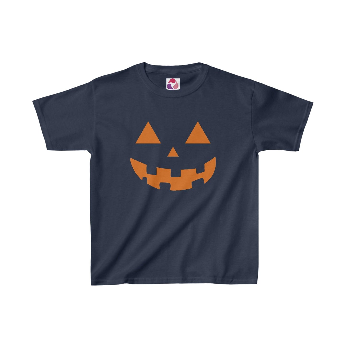 Kids Pumpkin Face Tee Kids Halloween Costume Halloween shirt for Halloween Infant Kids Heavy Cotton™ Tee - Giftsmojo