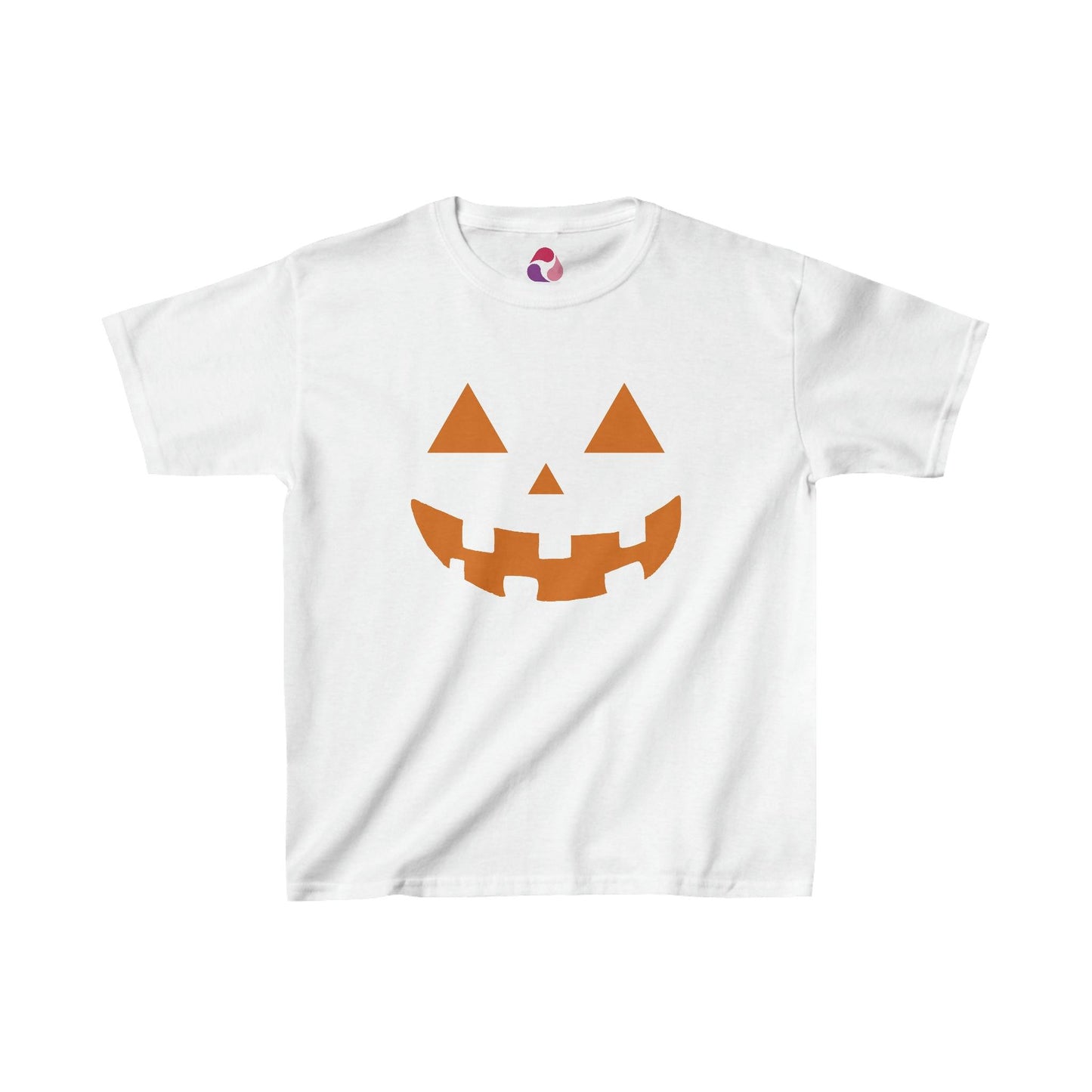 Kids Pumpkin Face Tee Kids Halloween Costume Halloween shirt for Halloween Infant Kids Heavy Cotton™ Tee - Giftsmojo