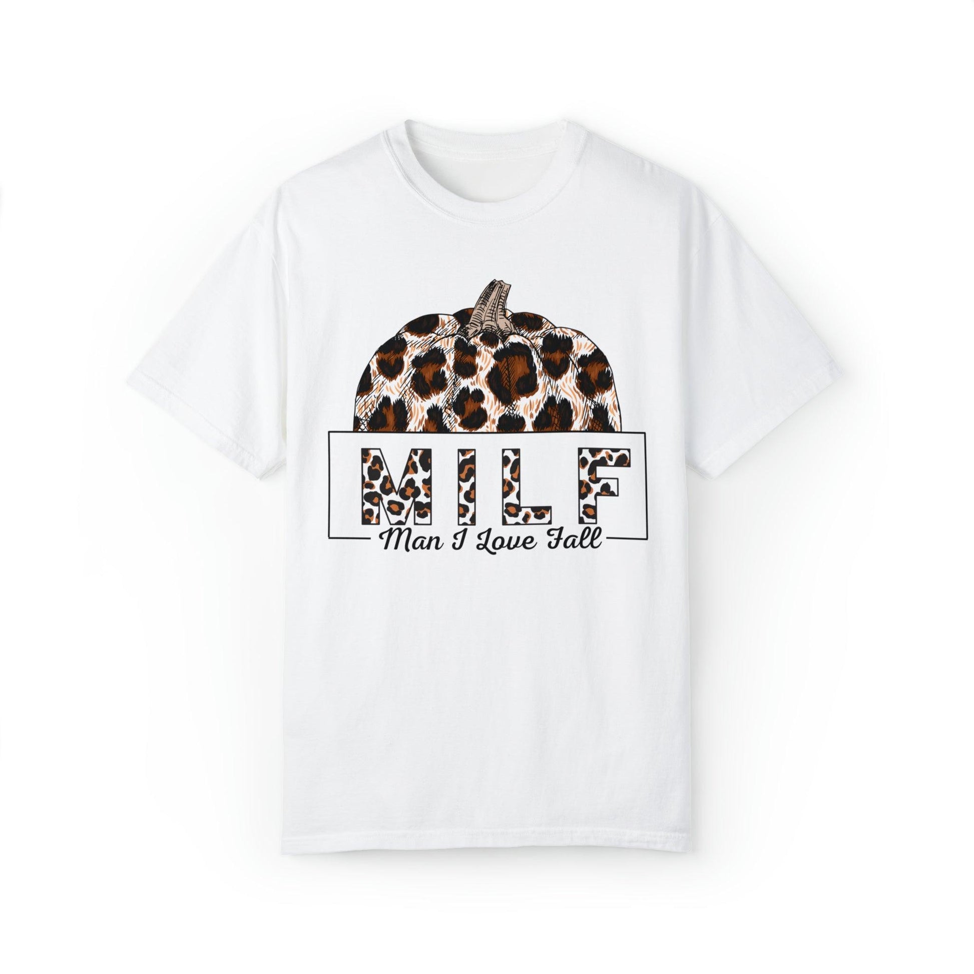 MILF Man I love Fall Gift for Fall Lover Shirt, Comfort Colors Funny Fall Shirts Gift, Thanksgiving Gift, Funny Halloween Shirts Sarcastic - Giftsmojo