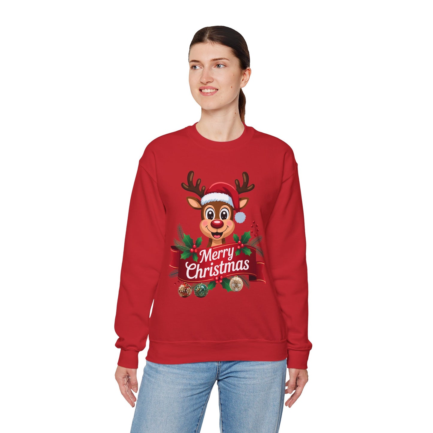 Christmas Reindeer Crewneck Sweatshirt