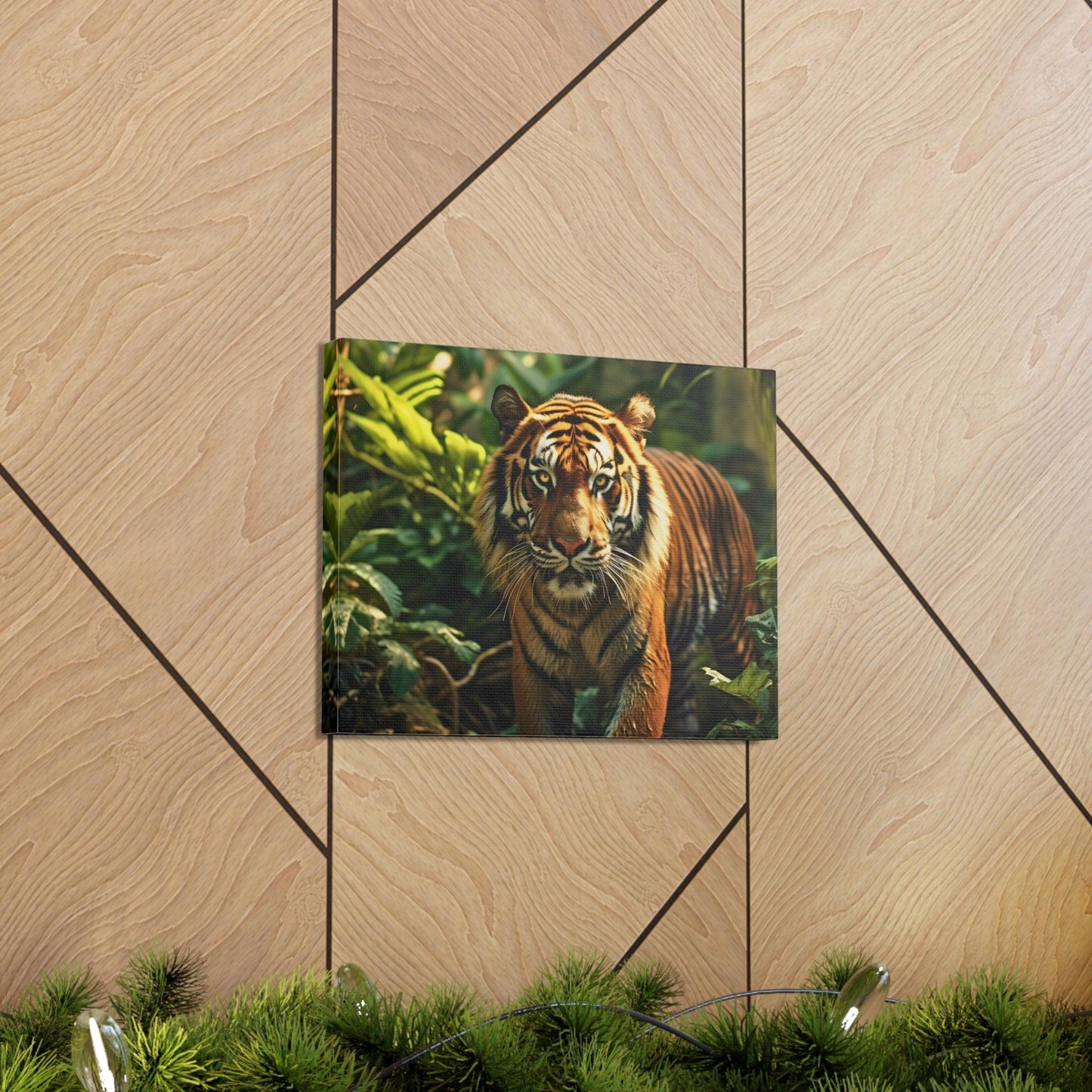 Tiger In Nature Art Canvas Gallery Wraps Tiger Print Large Canvas Art Animal Wall Art minimalist Wall Art Lover Gift - Giftsmojo