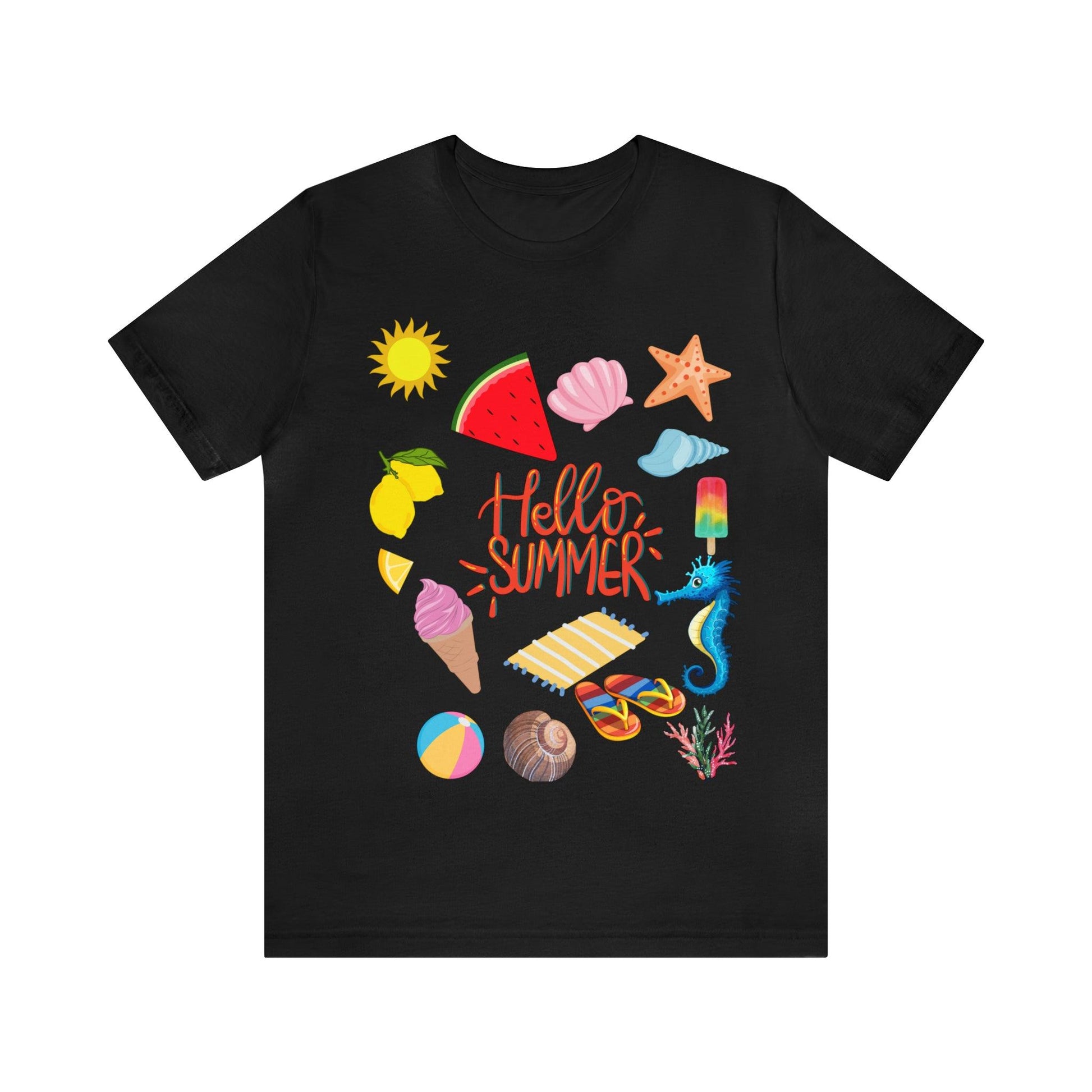 Hello Summer shirt, Summer shirts for women and men, Summer Casual Top Tee - Giftsmojo