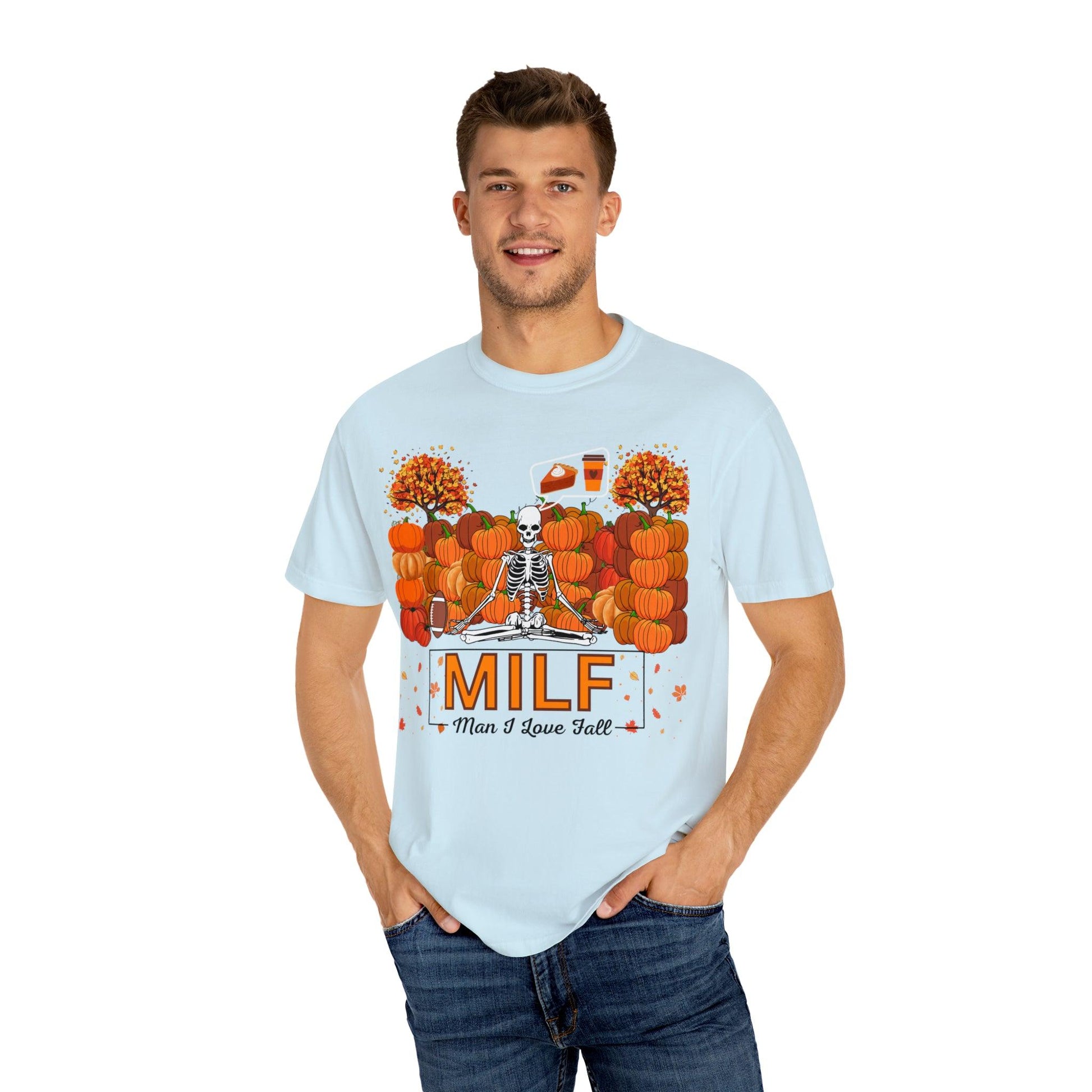 MILF Man I love Fall Gift for Fall Funny Fall Shirts Gift Pumpkin Comfort Colors Shirt - Giftsmojo