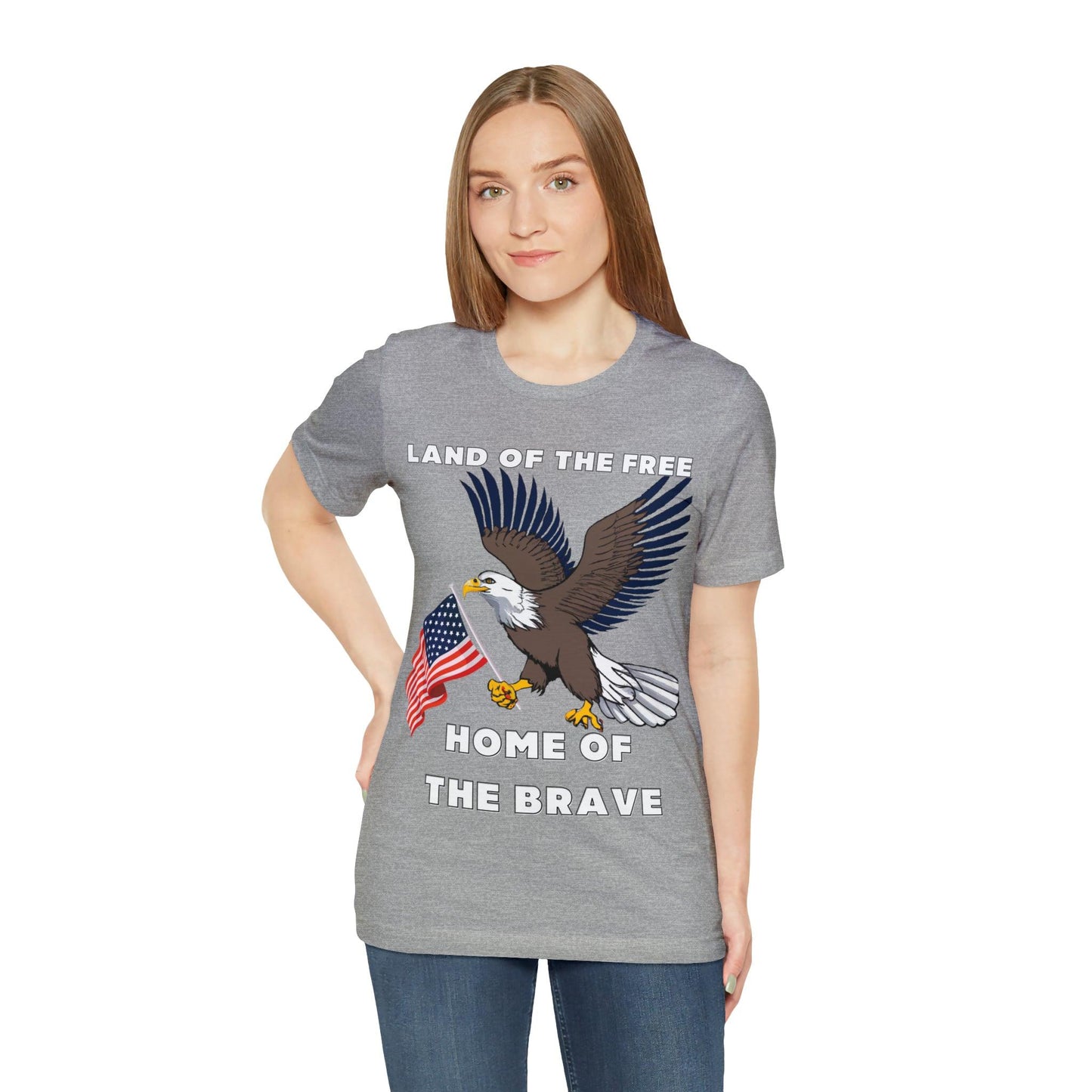 Celebrate Independence Day with Patriotic Shirts: Land of the free, Home of the Brave Shirt for Women and Men - Giftsmojo