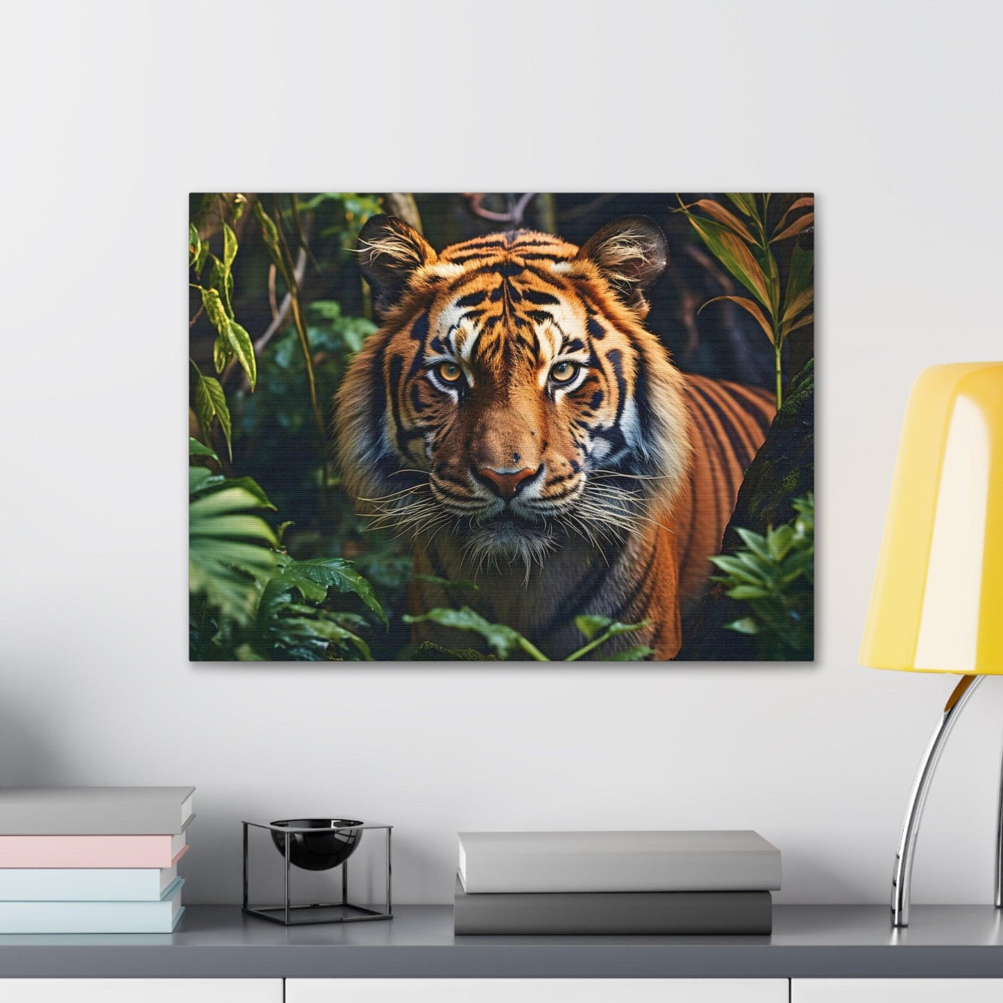 Tiger In Nature Art Canvas Gallery Wraps Tiger Print Large Canvas Art Animal Wall Art minimalist Wall Art Lover Gift - Giftsmojo