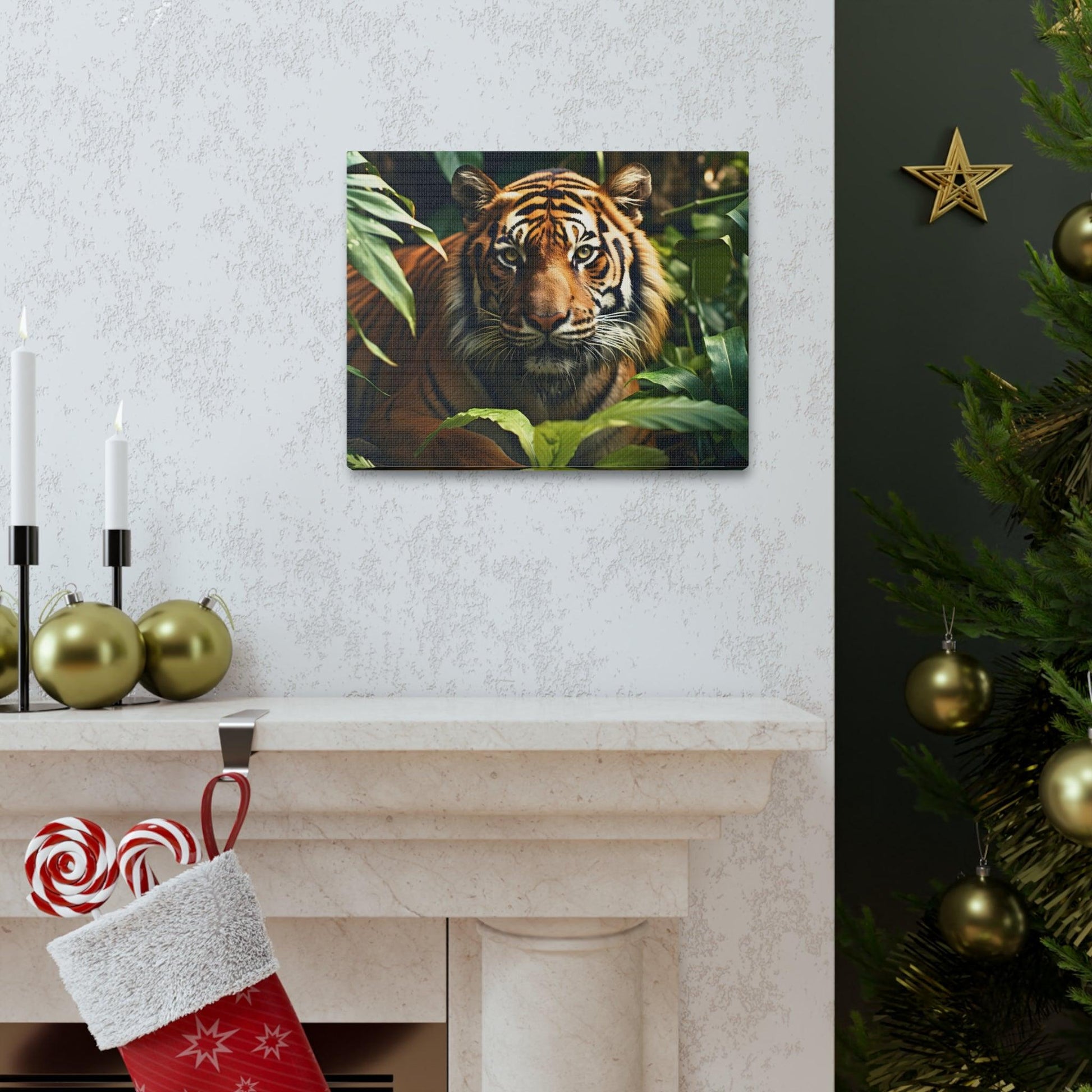 Tiger In Nature Art Canvas Gallery Wraps Tiger Print Large Canvas Art Animal Wall Art minimalist Wall Art Lover Gift - Giftsmojo