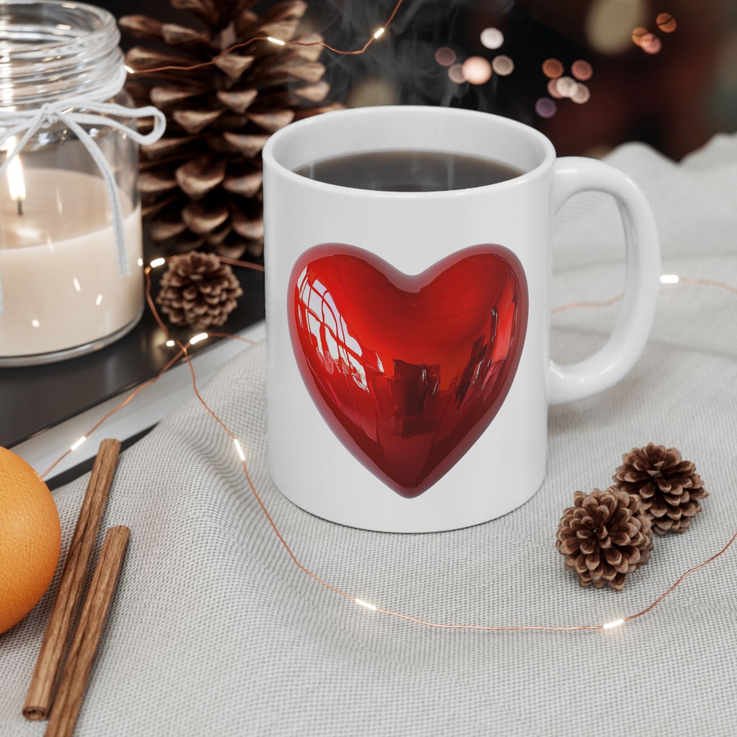 Mug Love Heart Coffee Cup 11oz 15oz