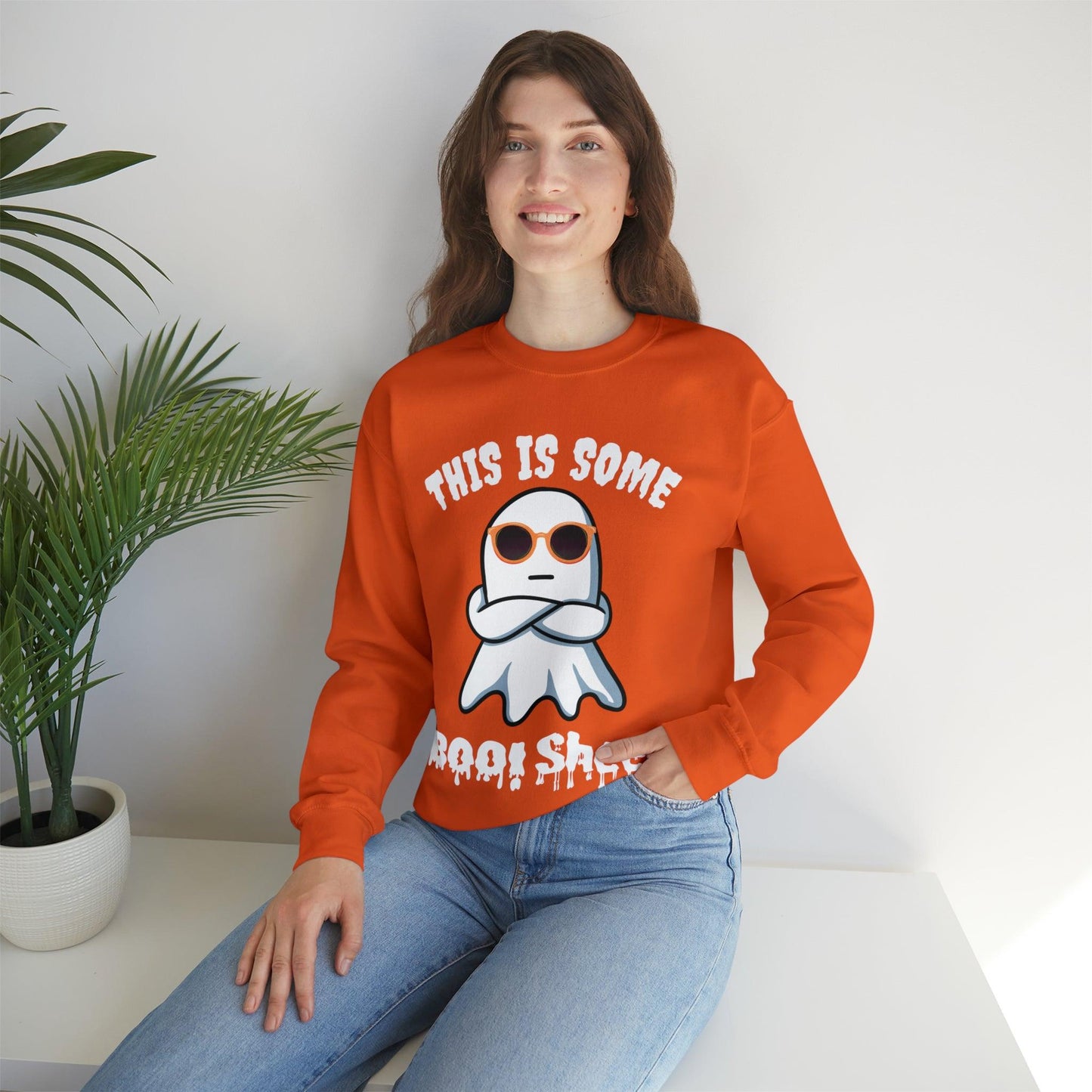 This Is Some Boo Sheet Ghost Sweatshirt Cute Ghost Sweatshirt Boo Ghost Sweatshirt Gift Shirt Funny Halloween Shirt Spooky Season Shirt - Giftsmojo