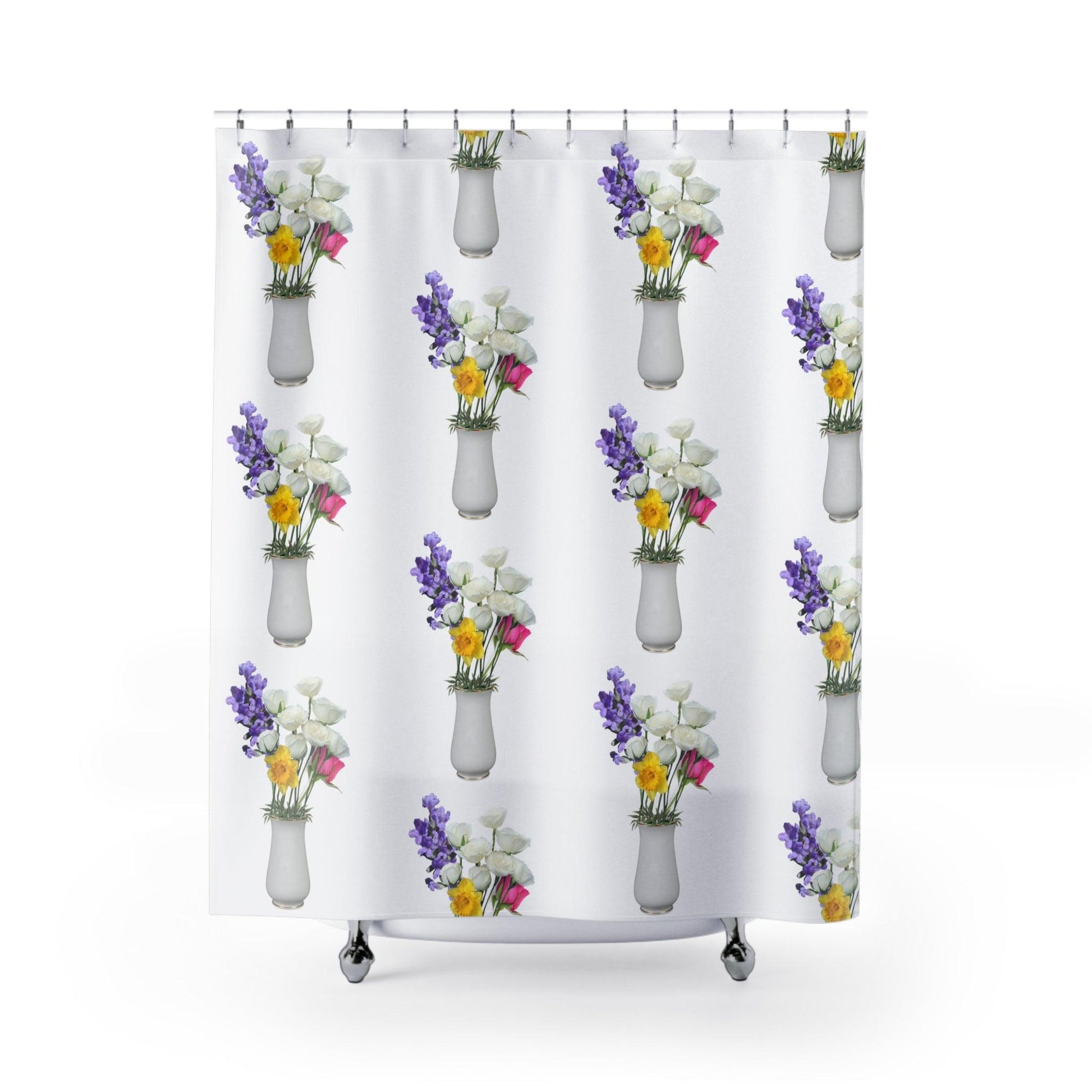 Flower Vase Shower Curtain cute shower curtain set cool shower farmhouse curtain shower decor bathroom curtain floral curtain boho - Giftsmojo