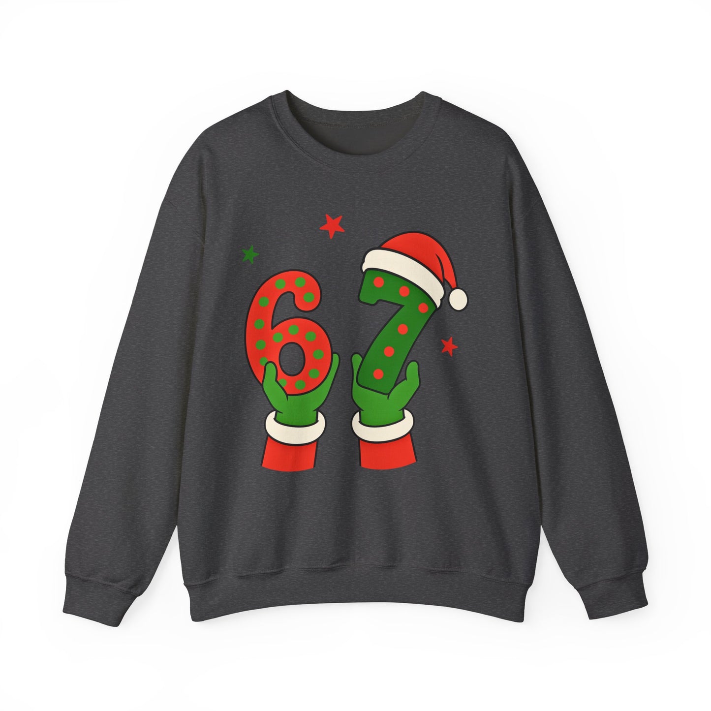 Grinch Hands Holding 'Six Seven' Sweatshirt