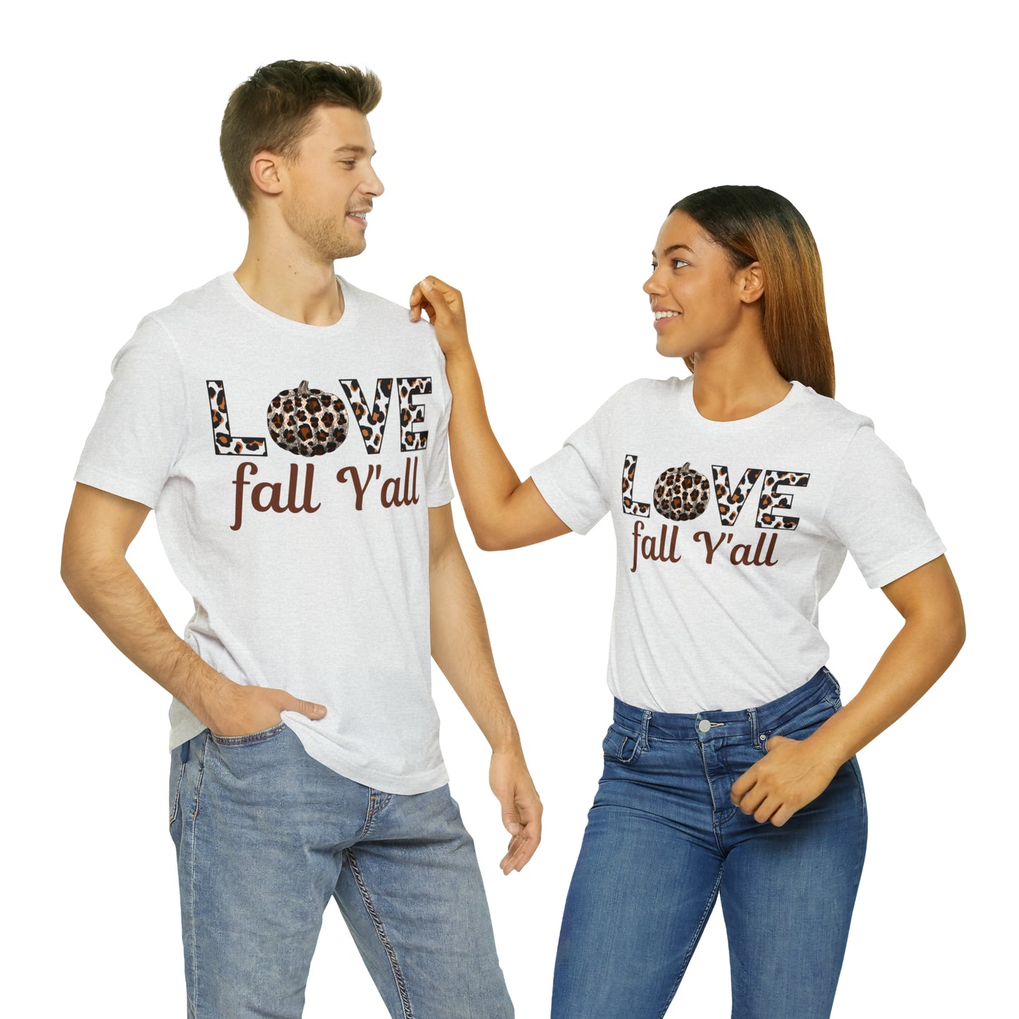 Leopard Print Love Fall Y'all Love Fall shirt Fall lover gift