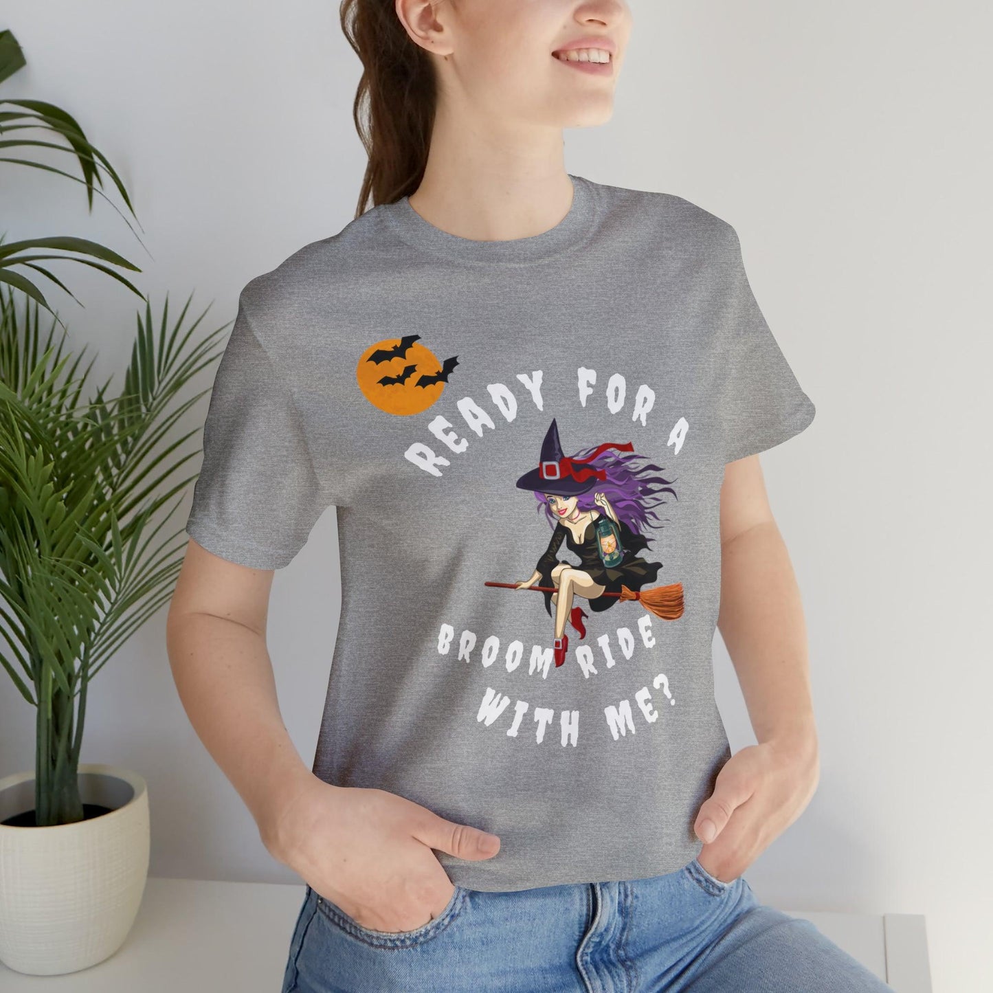 Ready for a Broom Ride with Me Halloween shirt, Witch shirt, Halloween tshirt, Halloween outfit, Work Halloween Costume - Giftsmojo