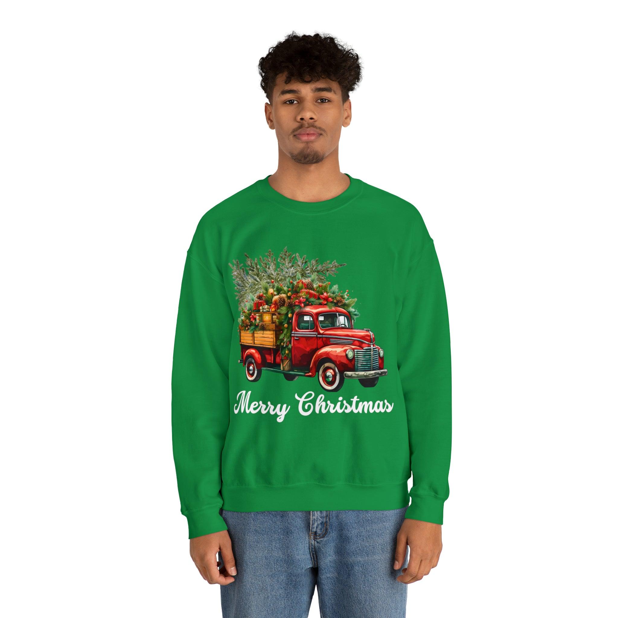 Christmas Tree Truck Sweatshirt Christmas Truck Sweatshirt