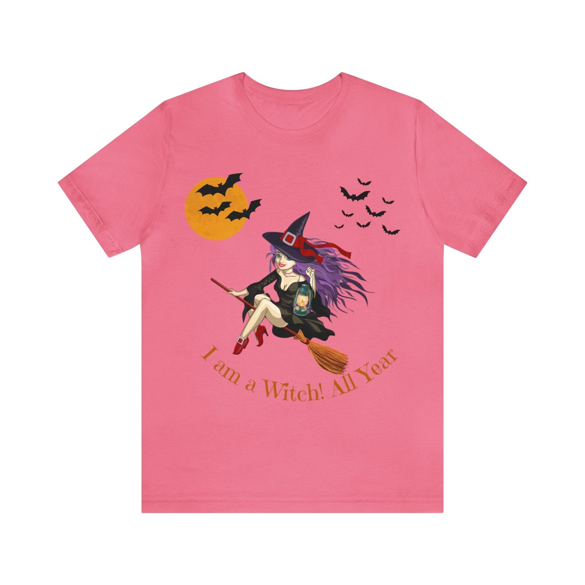 I am a witch All year Halloween Shirt,Vintage Witch Shirts Funny Witch Shirt Halloween Clothes Halloween Vibes Halloween Retro Halloween Outfit - Giftsmojo