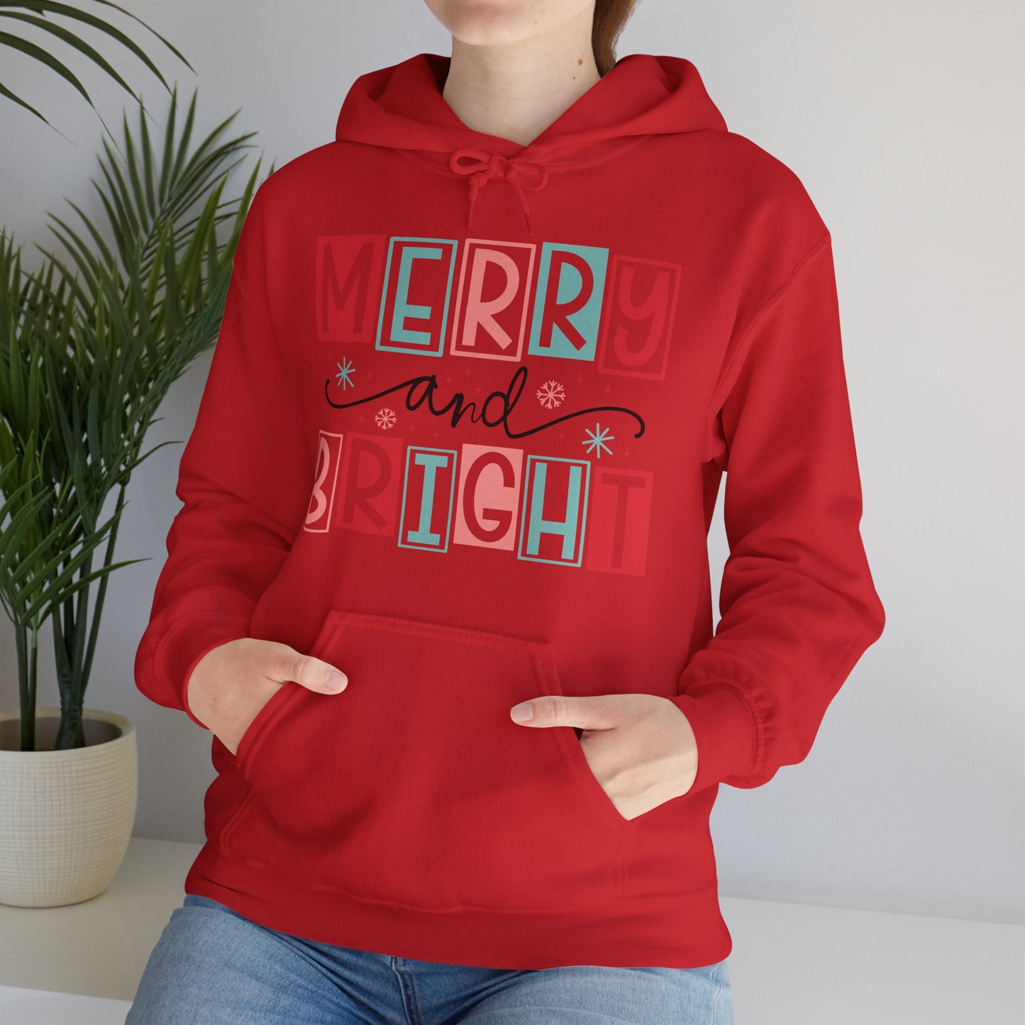 Christmas Hoodie - Merry and Bright Unisex Sweatshirt