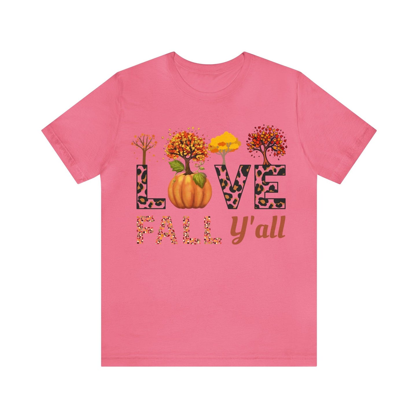 Leopard Print Love Fall Y'all, Fall shirt, Fall lover gift - Giftsmojo