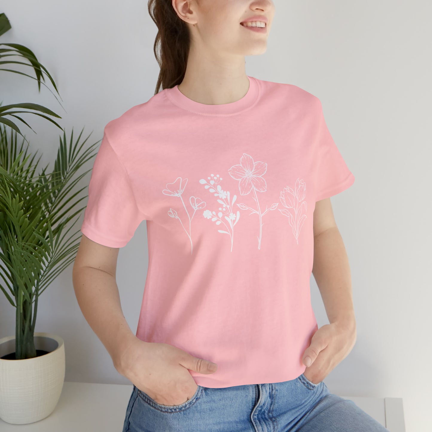 Wildflower Tshirt, Wild Flowers Shirt, Floral Tshirt, Flower Shirt, Gift for Women, Ladies Shirts, Best Friend Gift, Plant Mom shirt Garden