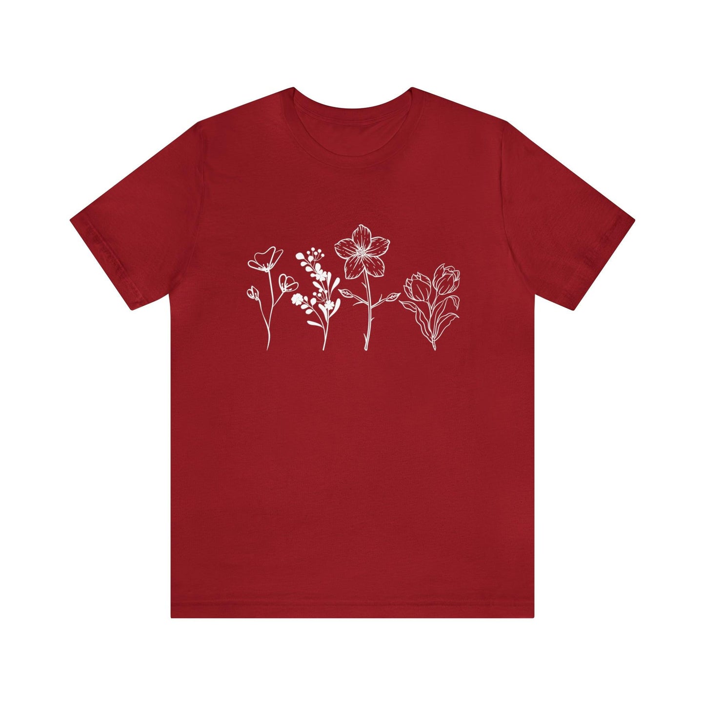 Wildflower Tshirt, Wild Flowers Shirt, Floral Tshirt, Flower Shirt, Gift for Women, Ladies Shirts, Best Friend Gift, Plant Mom shirt Garden - Giftsmojo