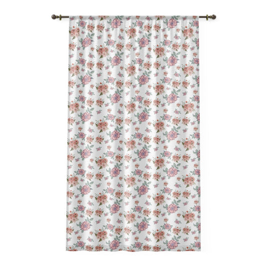 Floral curtain Boho curtain, Window curtain valence, Window treatment, farmhouse curtain window valence modern curtain vintage curtain sheer - Giftsmojo